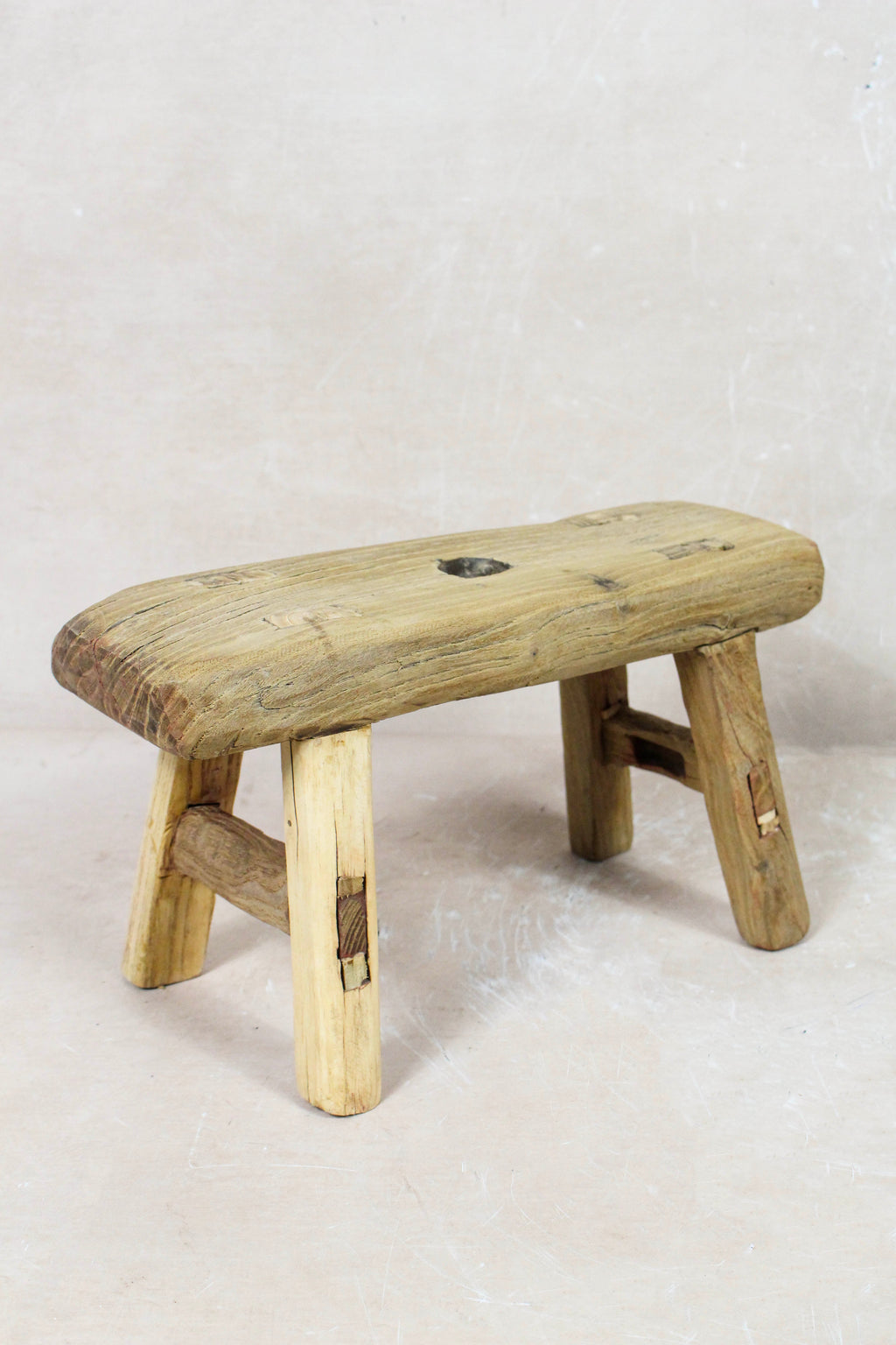 Vintage Rustic Stool - Elm wood - Small - 118