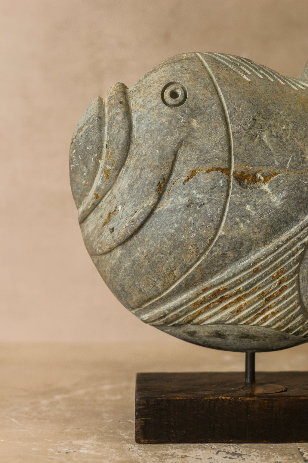 Stone Fish Sculpture - Zimbabwe - 97.1