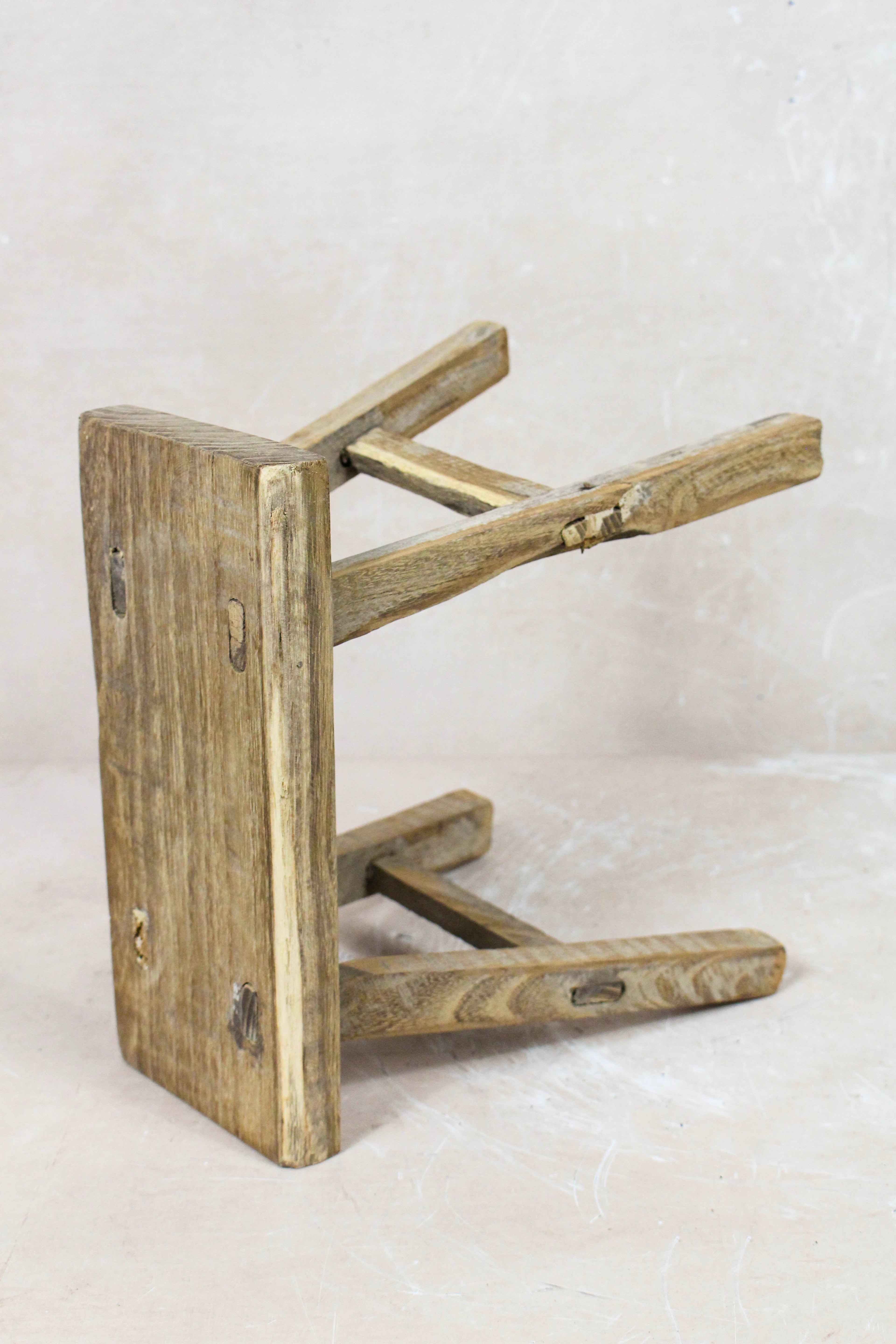 Vintage Rustic Stool - Elm wood - Small - 119