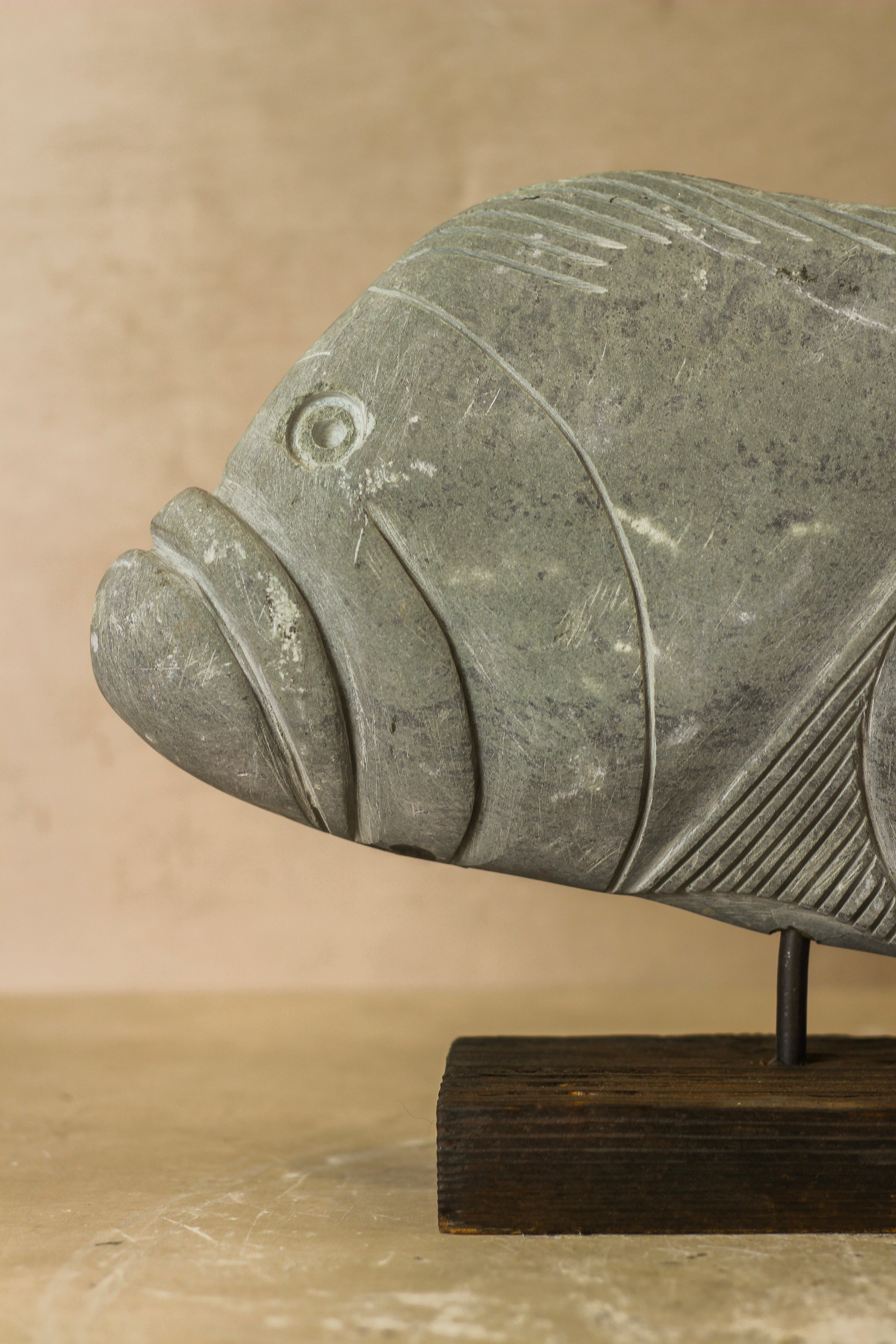 Stone Fish Sculpture - Zimbabwe - 97.2