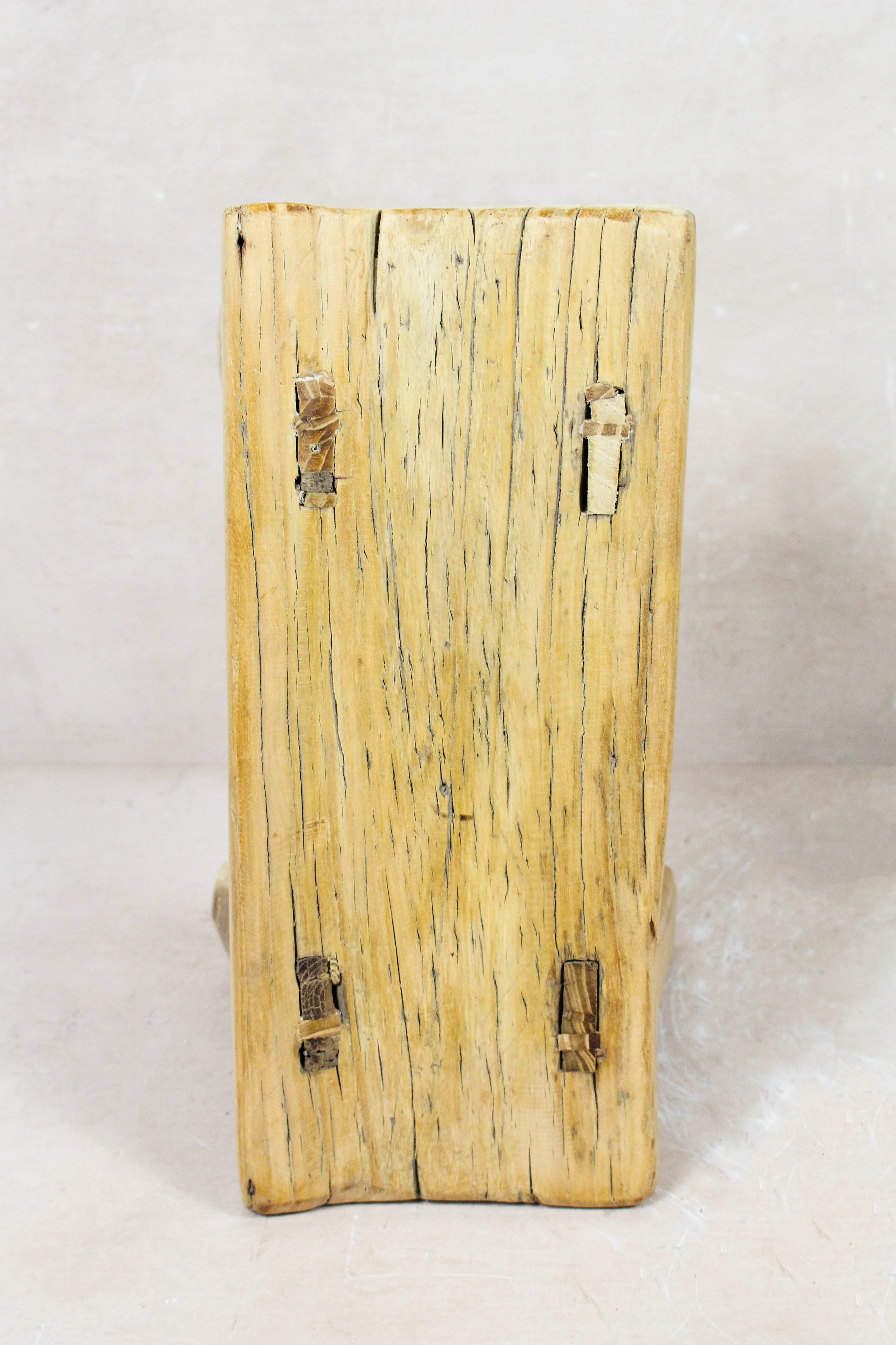 Vintage Rustic Stool - Elm wood - Small - 120