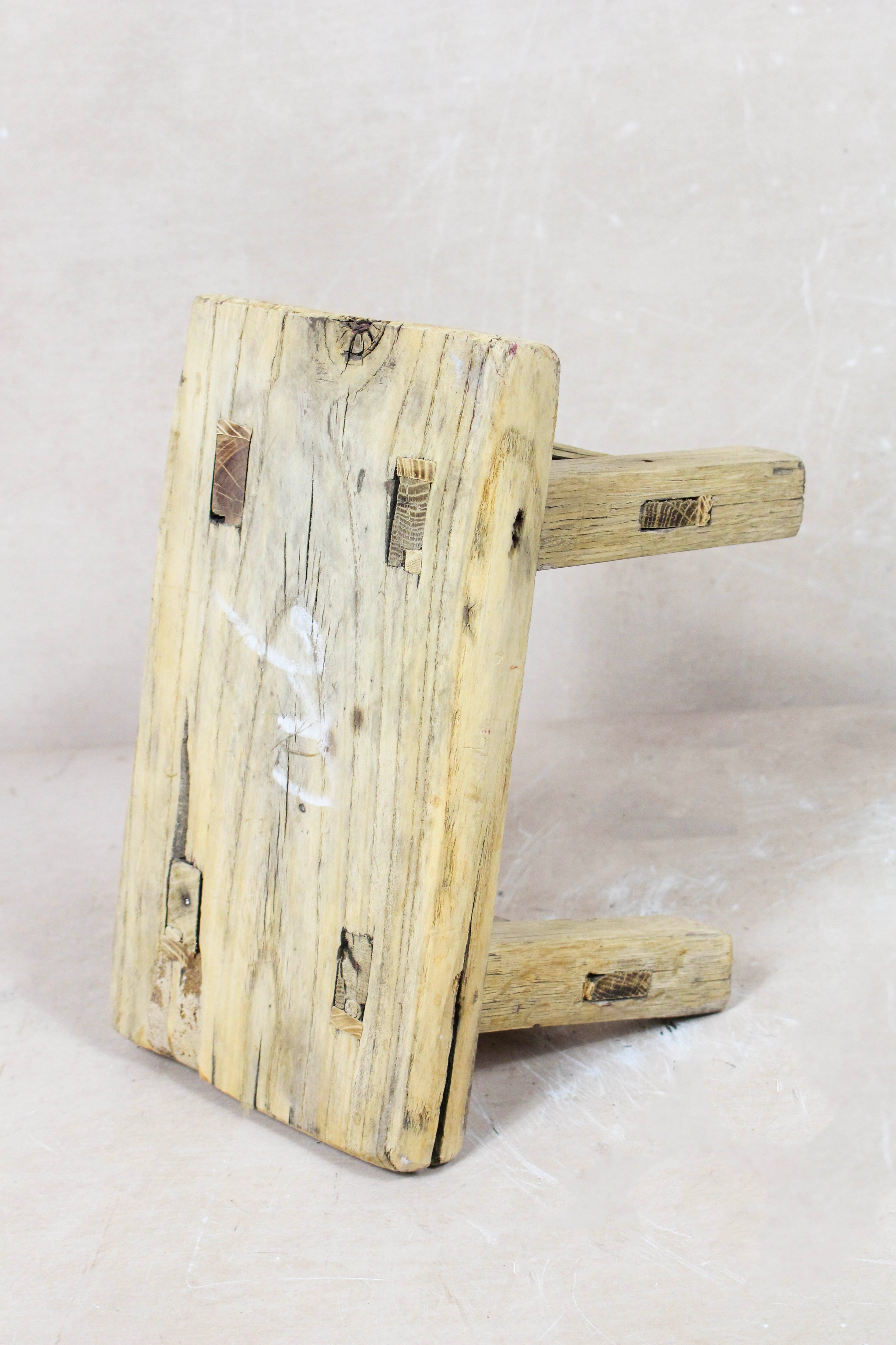 Vintage Rustic Stool - Elm wood - Small - 121