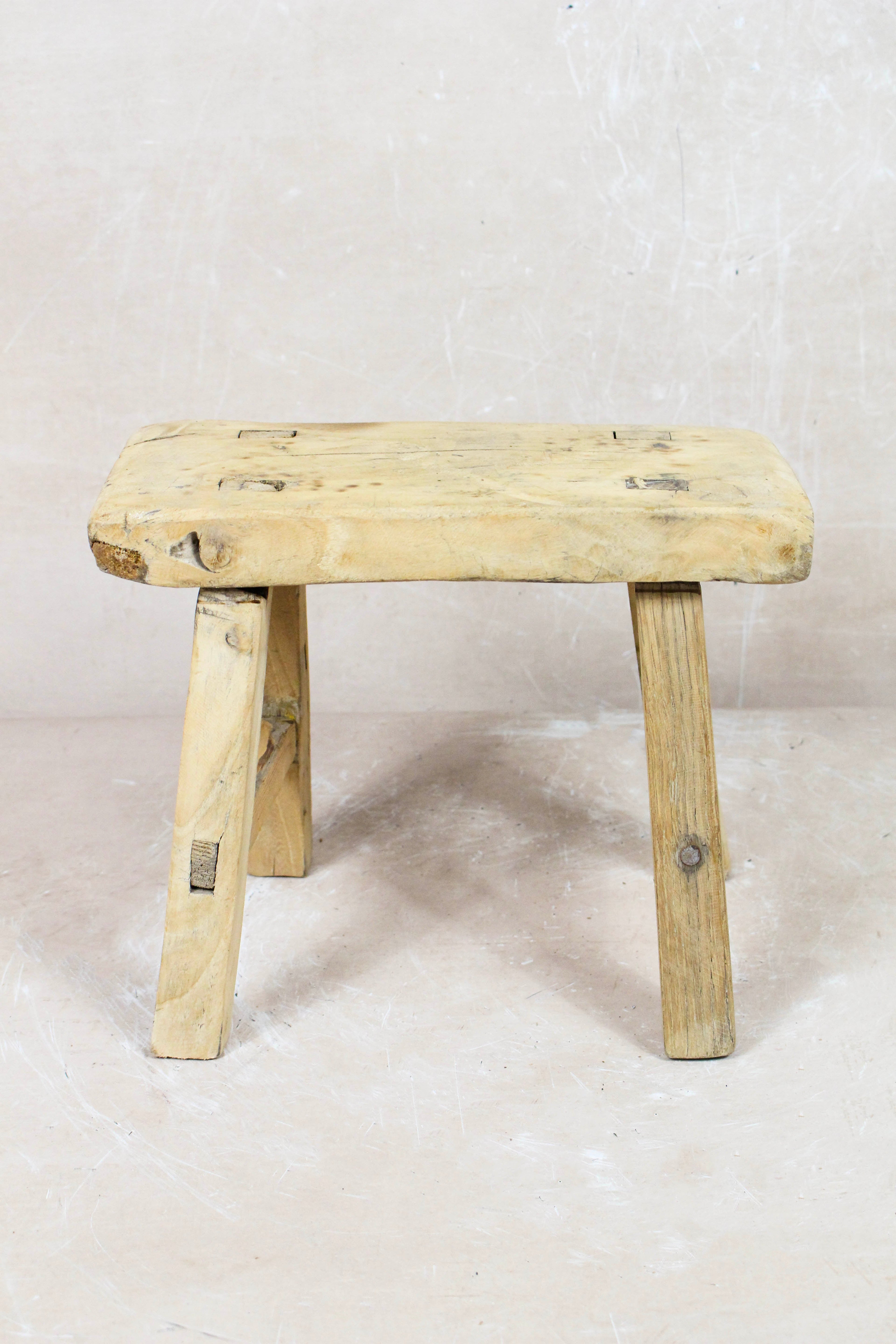 Vintage Rustic Stool - Elm wood - Small - 122