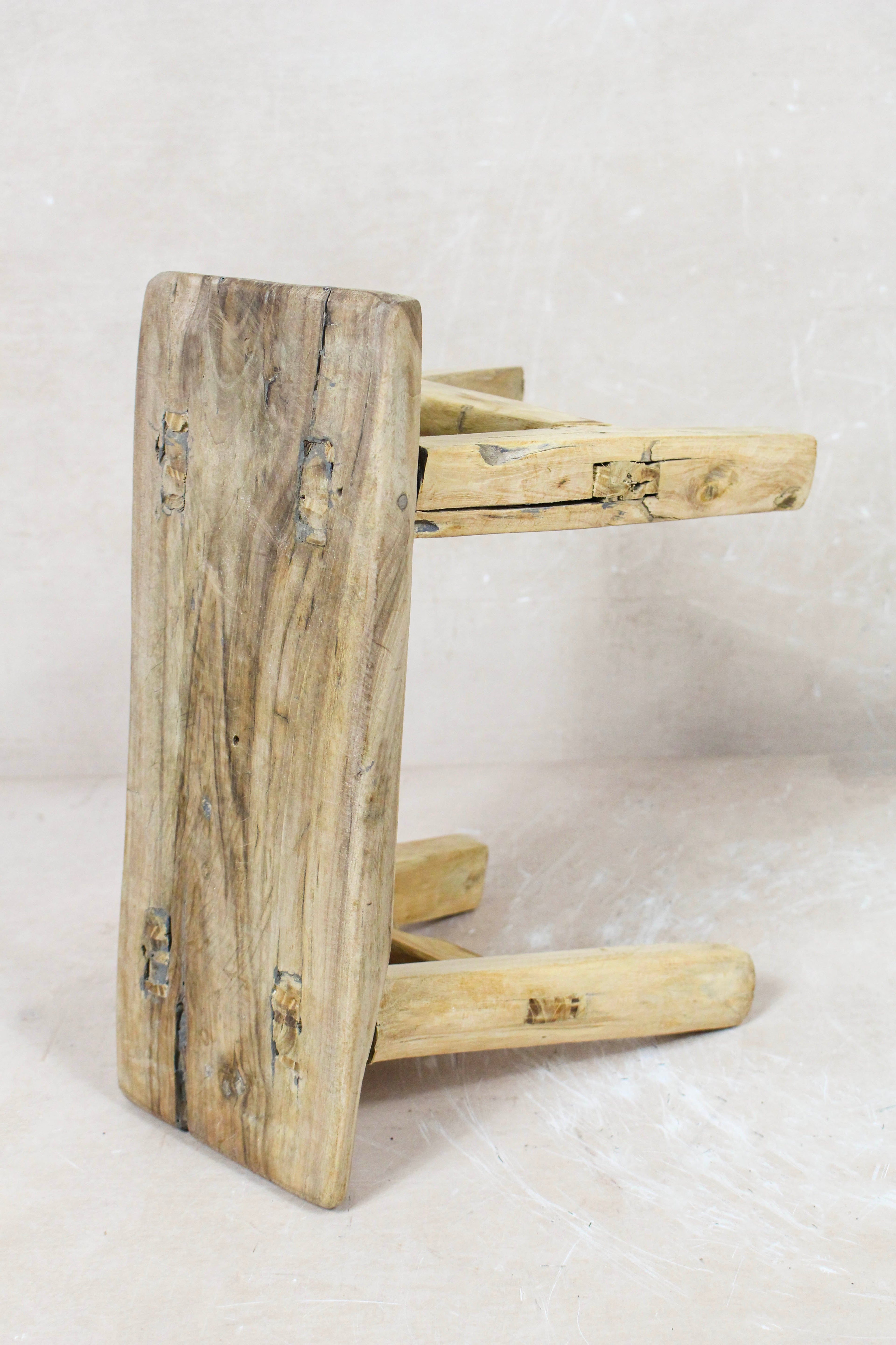 Vintage Rustic Stool - Elm wood - Small - 124