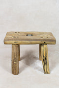 Vintage Rustic Stool - Elm wood - Small - 127