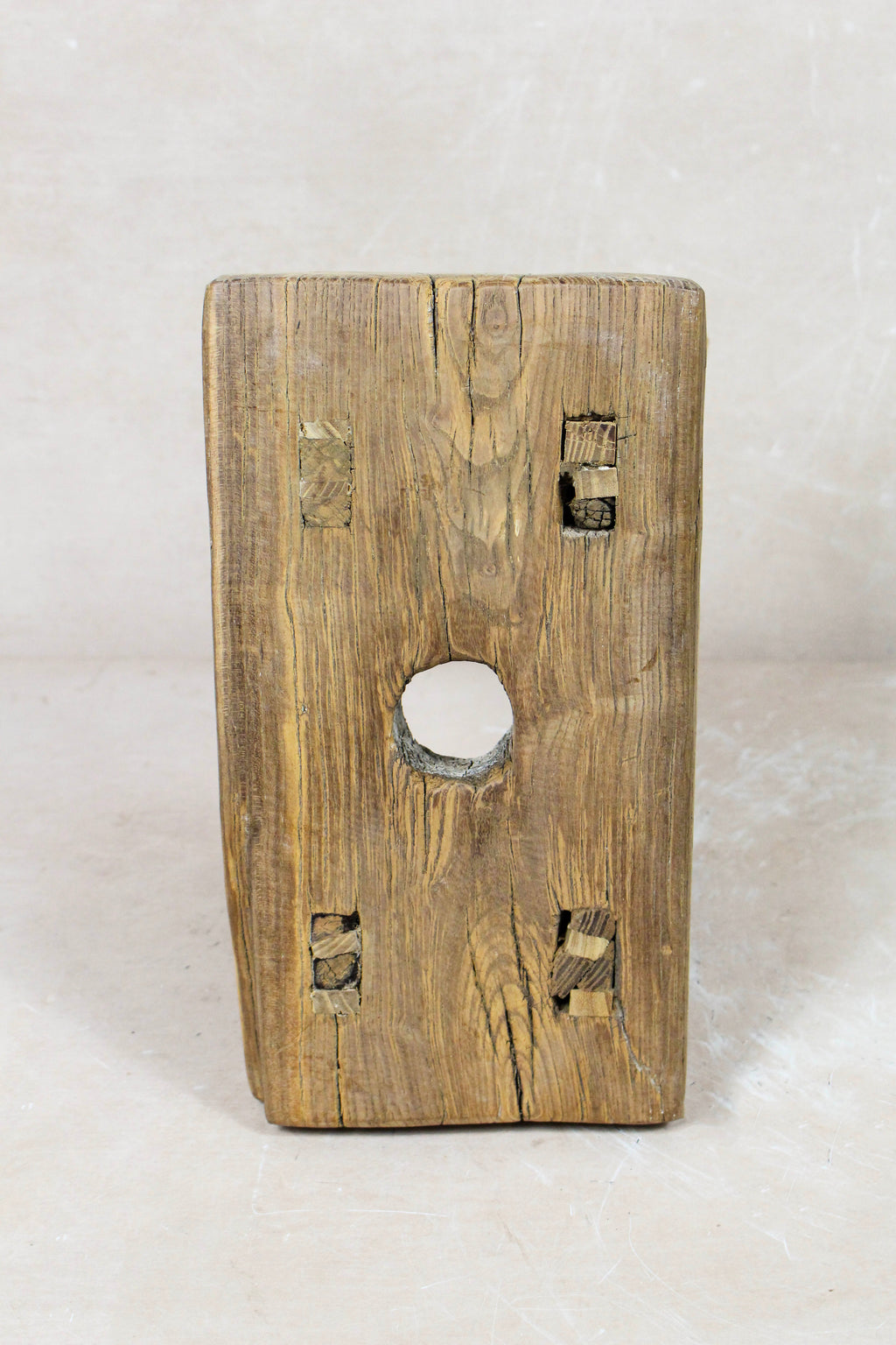 Vintage Rustic Stool - Elm wood - Small - 127