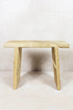 Vintage Rustic Square Elm Wood Stool - 133