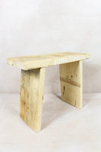 Vintage Rustic Square Elm Wood Stool - 135