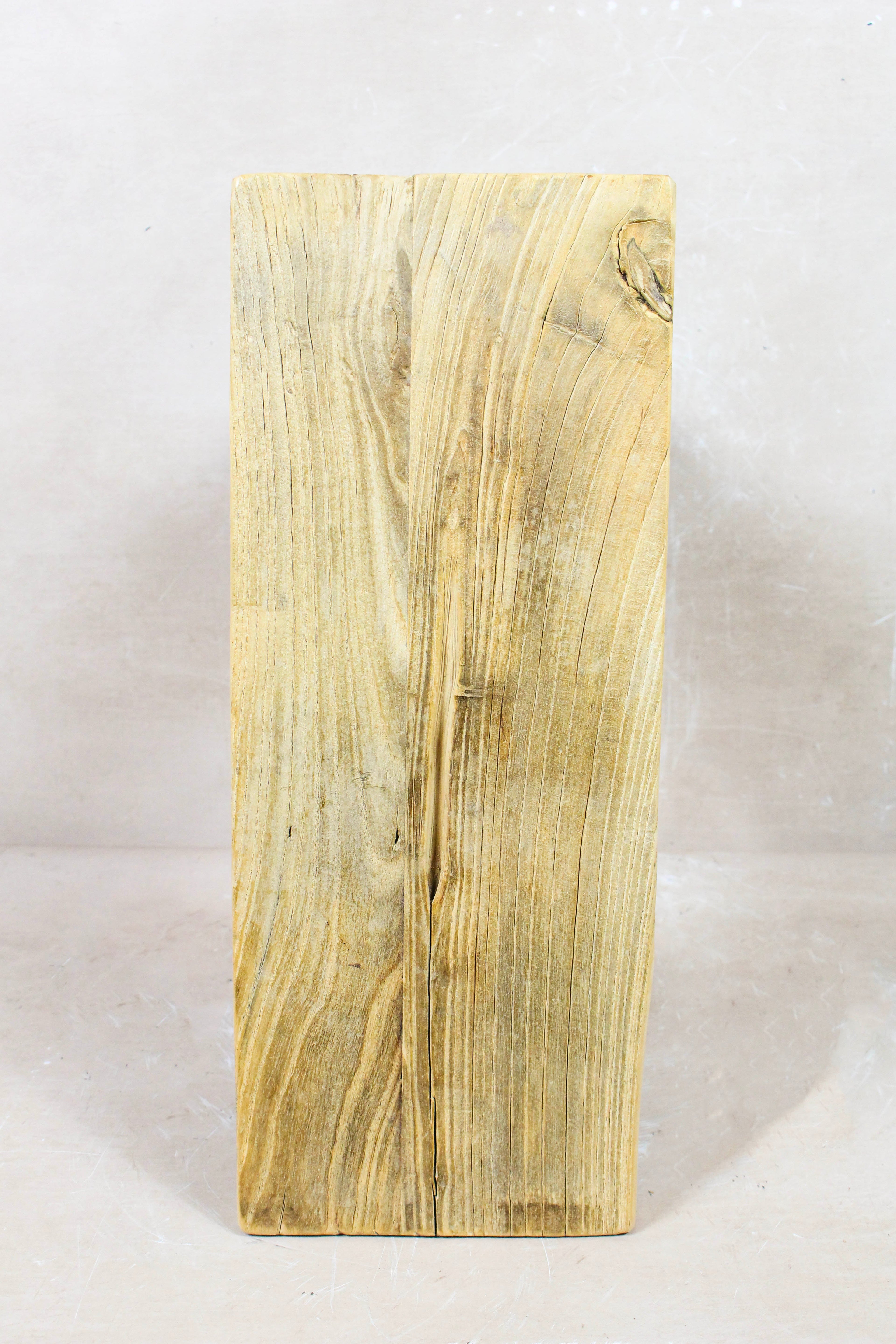 Vintage Rustic Square Elm Wood Stool - 135
