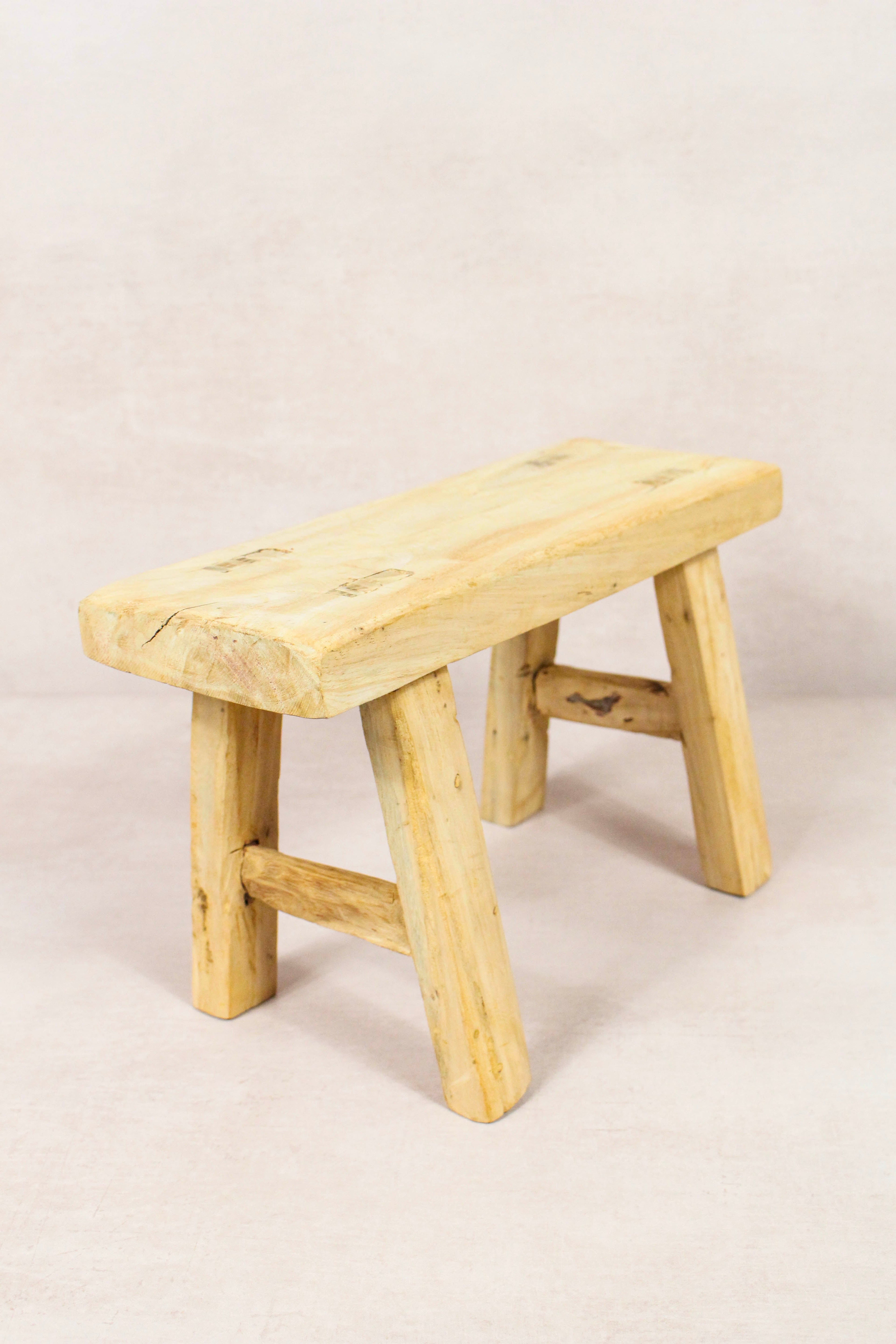 Vintage Rustic Stool - Elm wood - Small - 140
