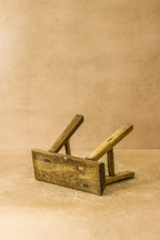 Vintage Rustic Elm Wood Stool - Small - No 18