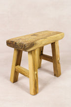 Vintage Rustic Stool - Elm wood - Small - 146