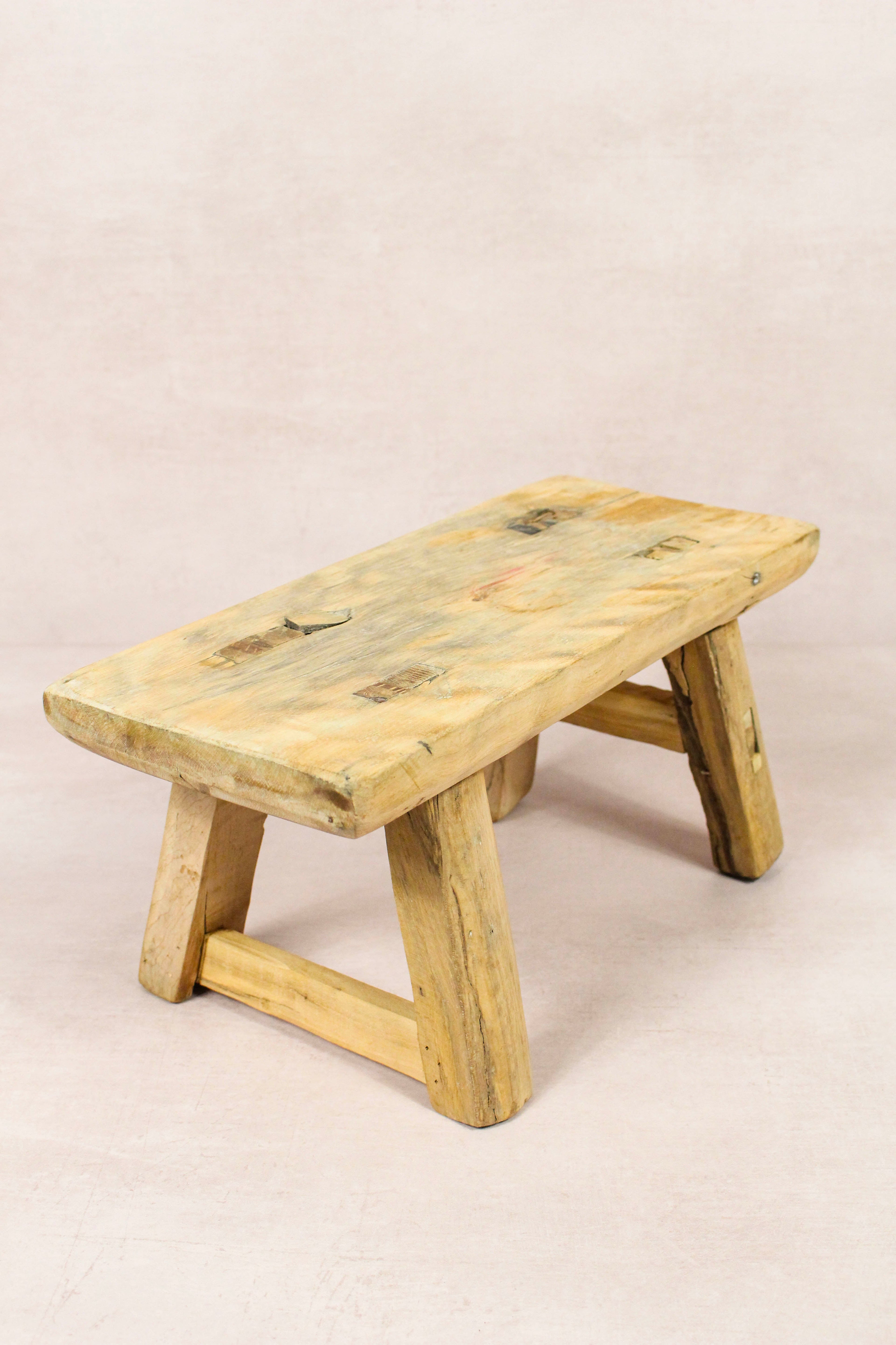 Vintage Rustic Stool - Elm wood - Small - 148