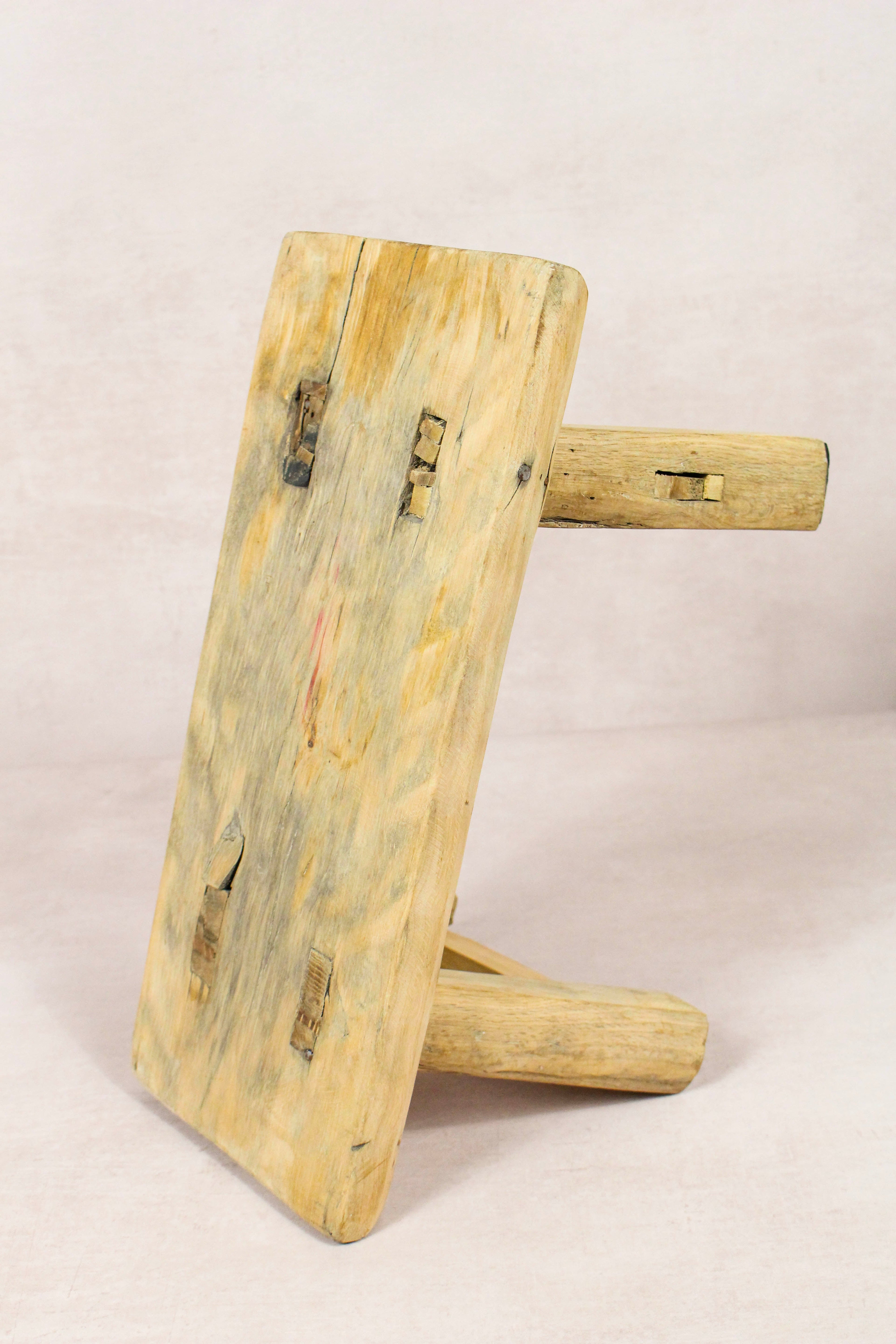 Vintage Rustic Stool - Elm wood - Small - 148