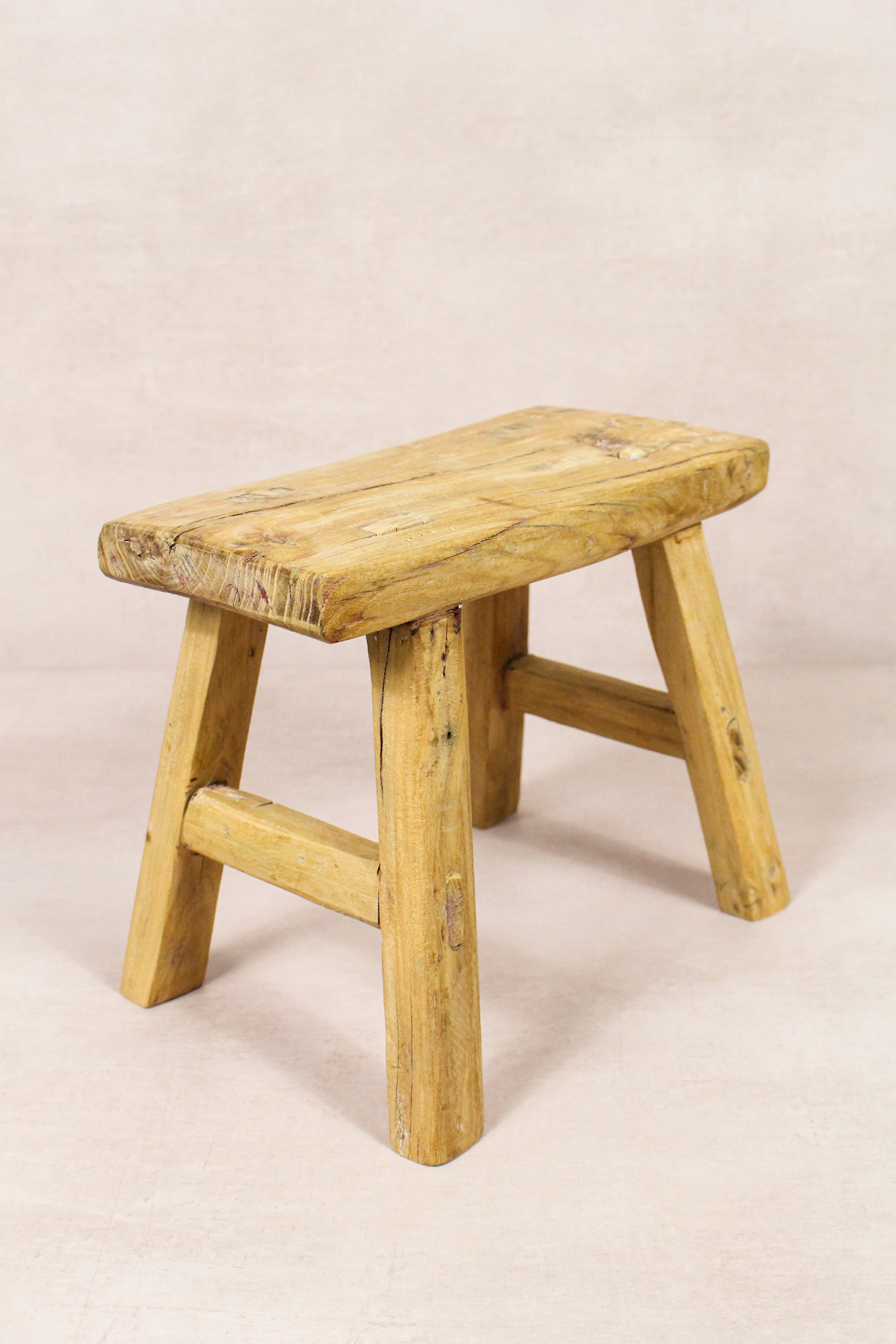 Vintage Rustic Stool - Elm wood - Small - 149