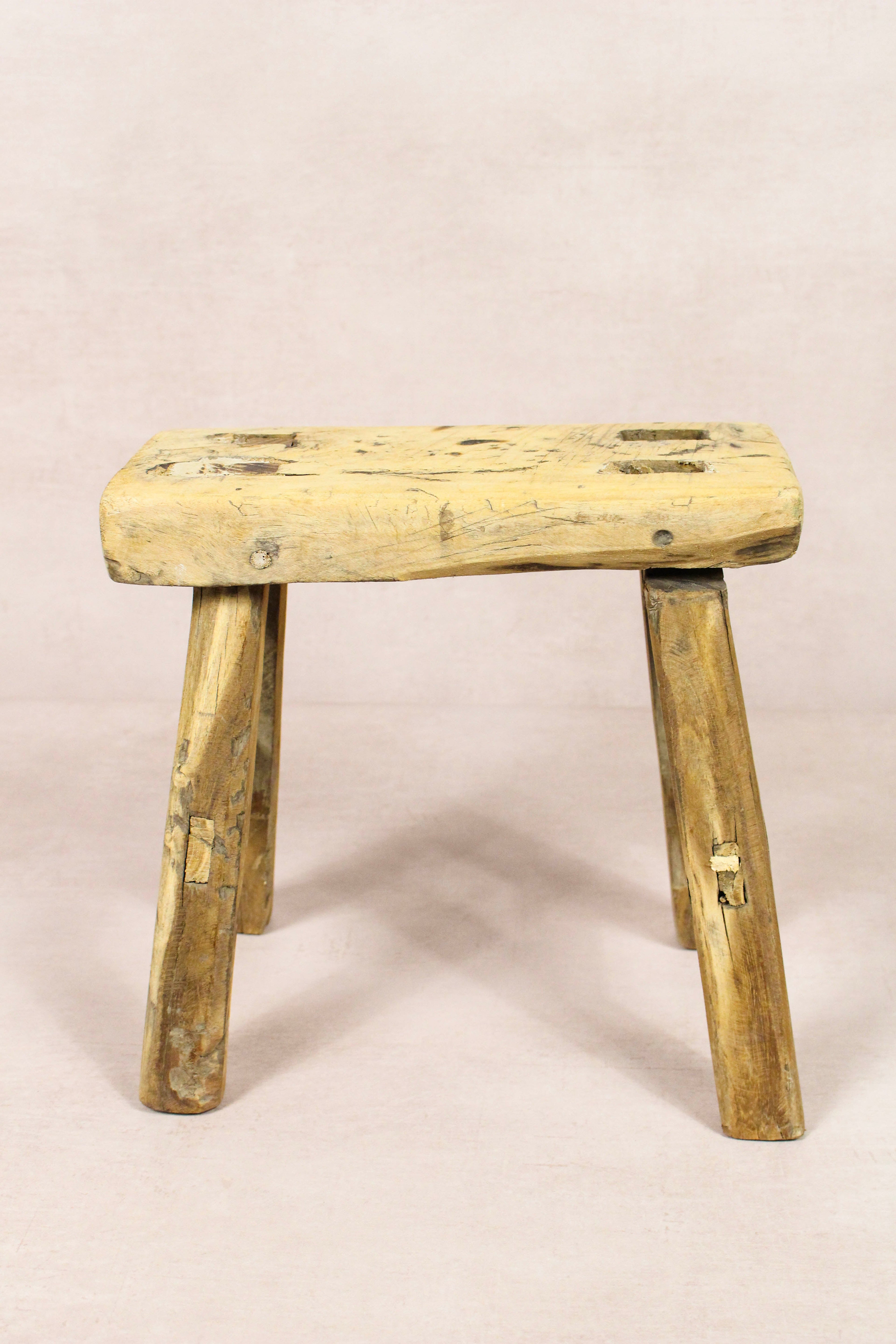 Vintage Rustic Stool - Elm wood - Small - 150