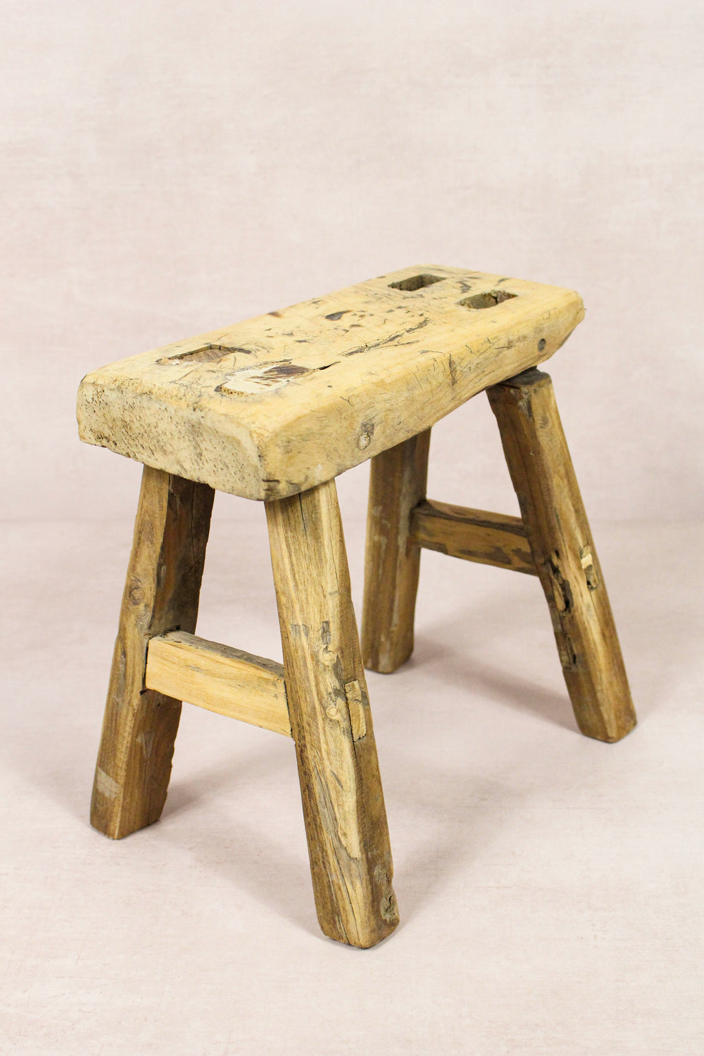 Vintage Rustic Stool - Elm wood - Small - 150