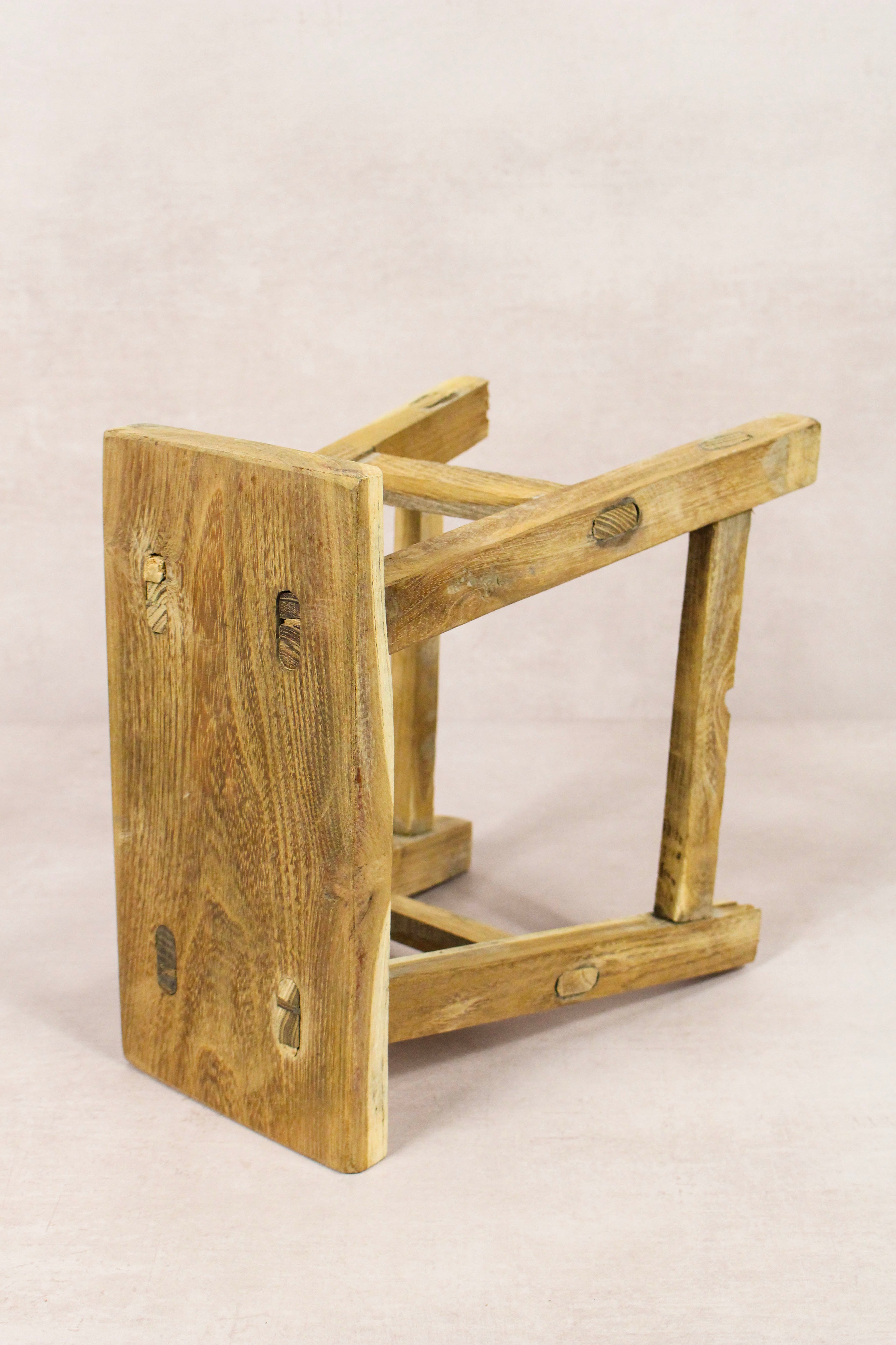 Vintage Rustic Stool - Elm wood - Small - 155