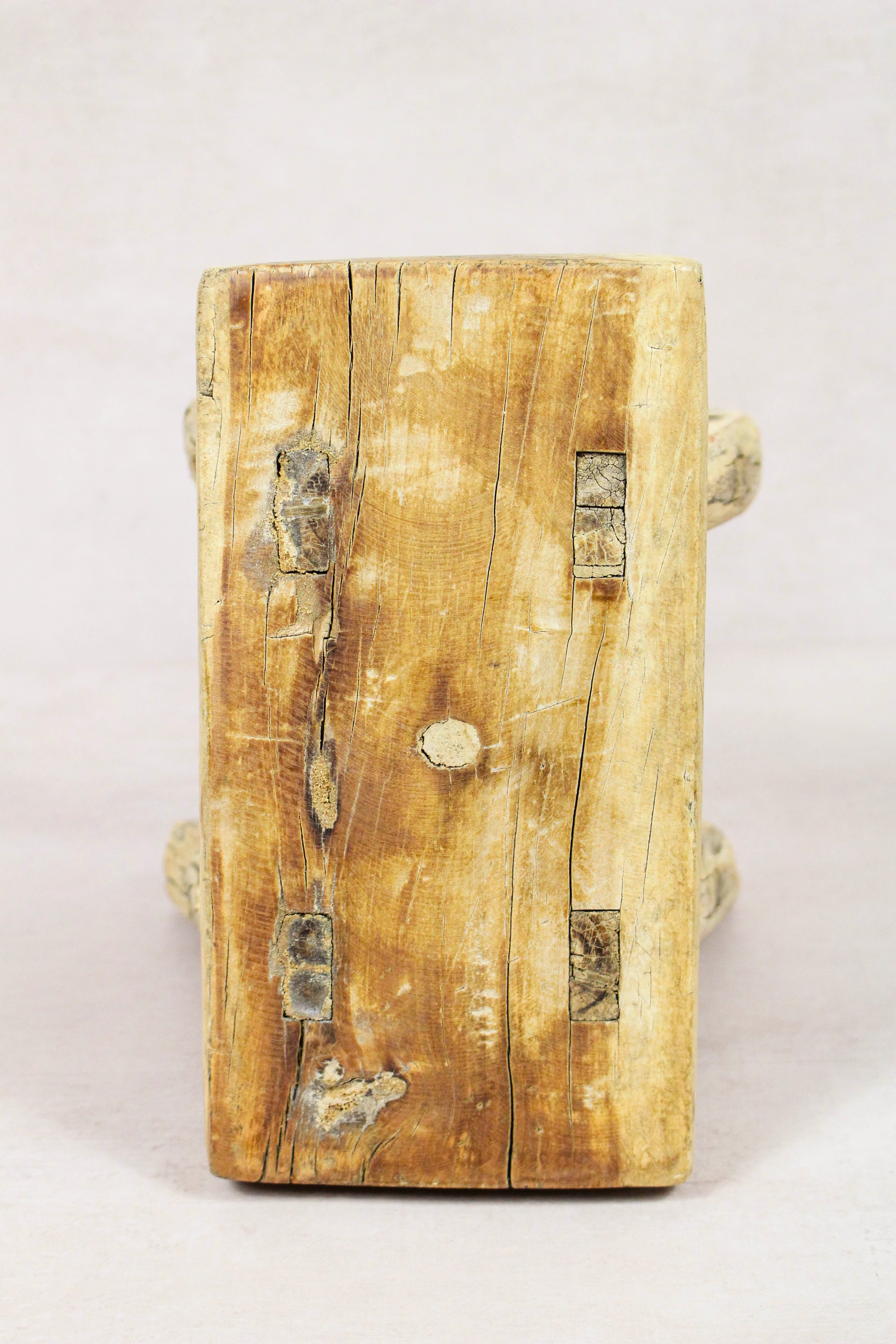 Vintage Rustic Stool - Elm wood - Small - 157