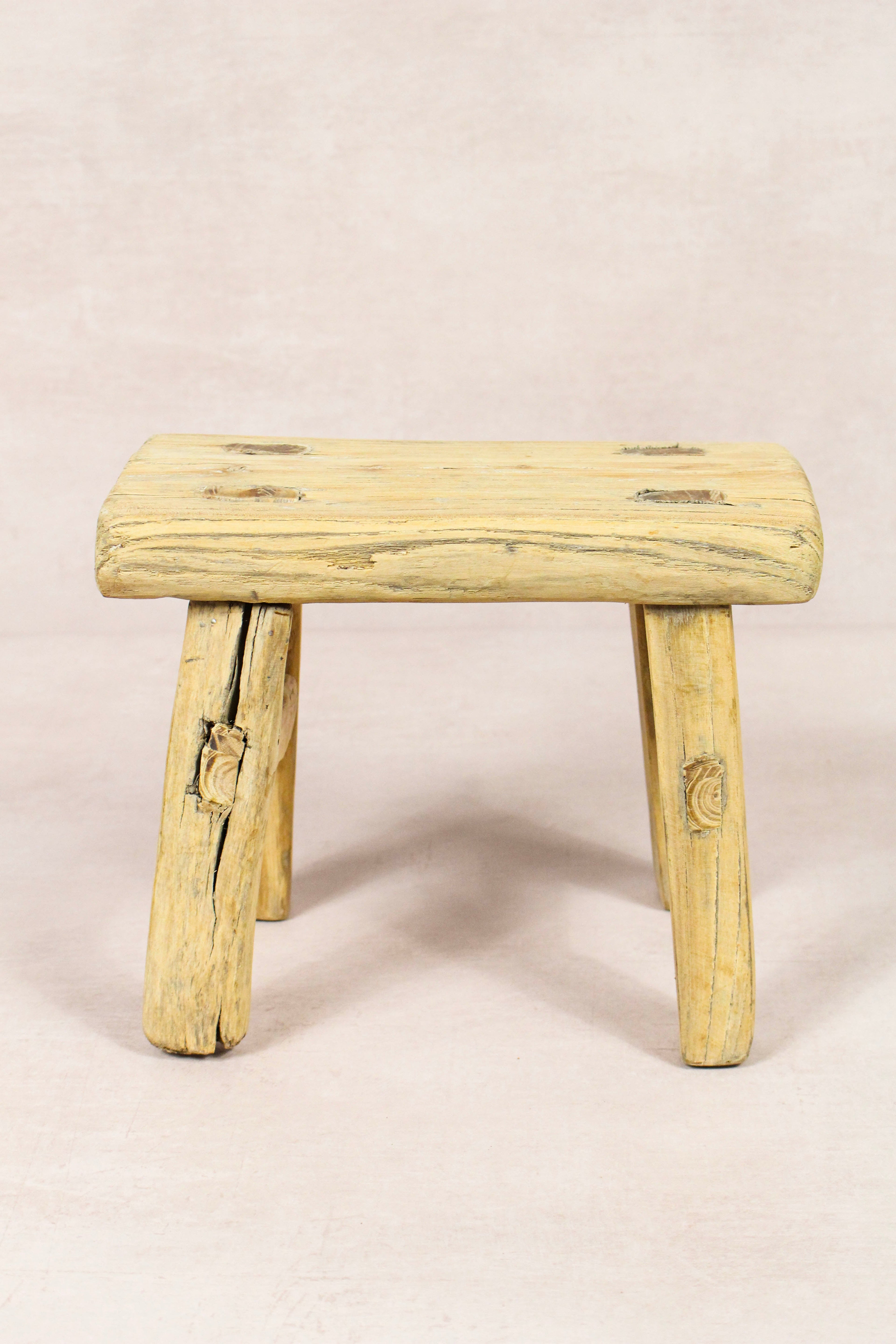 Vintage Rustic Stool - Elm wood - Small - 158