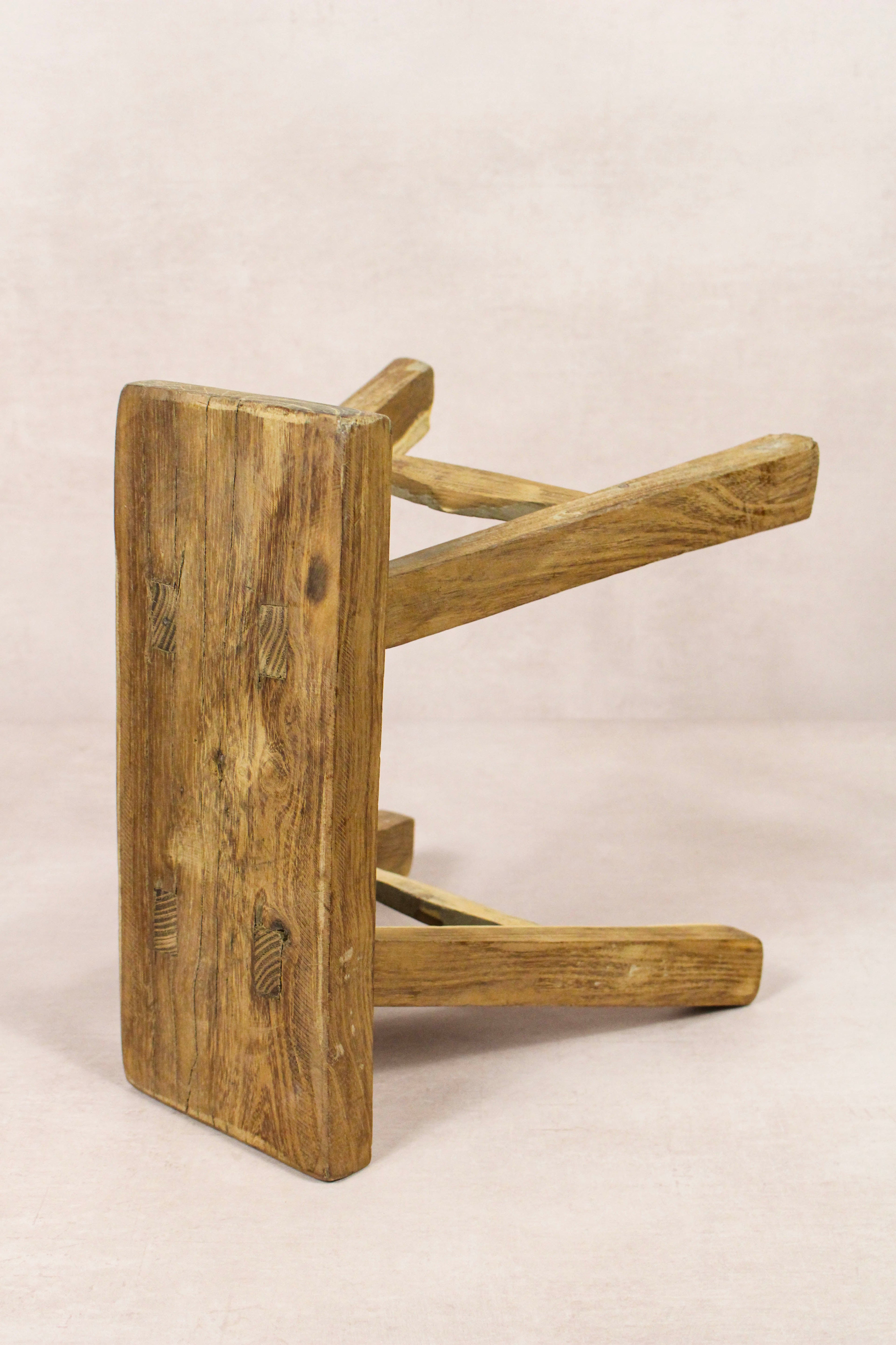 Vintage Rustic Stool - Elm wood - Small - 159