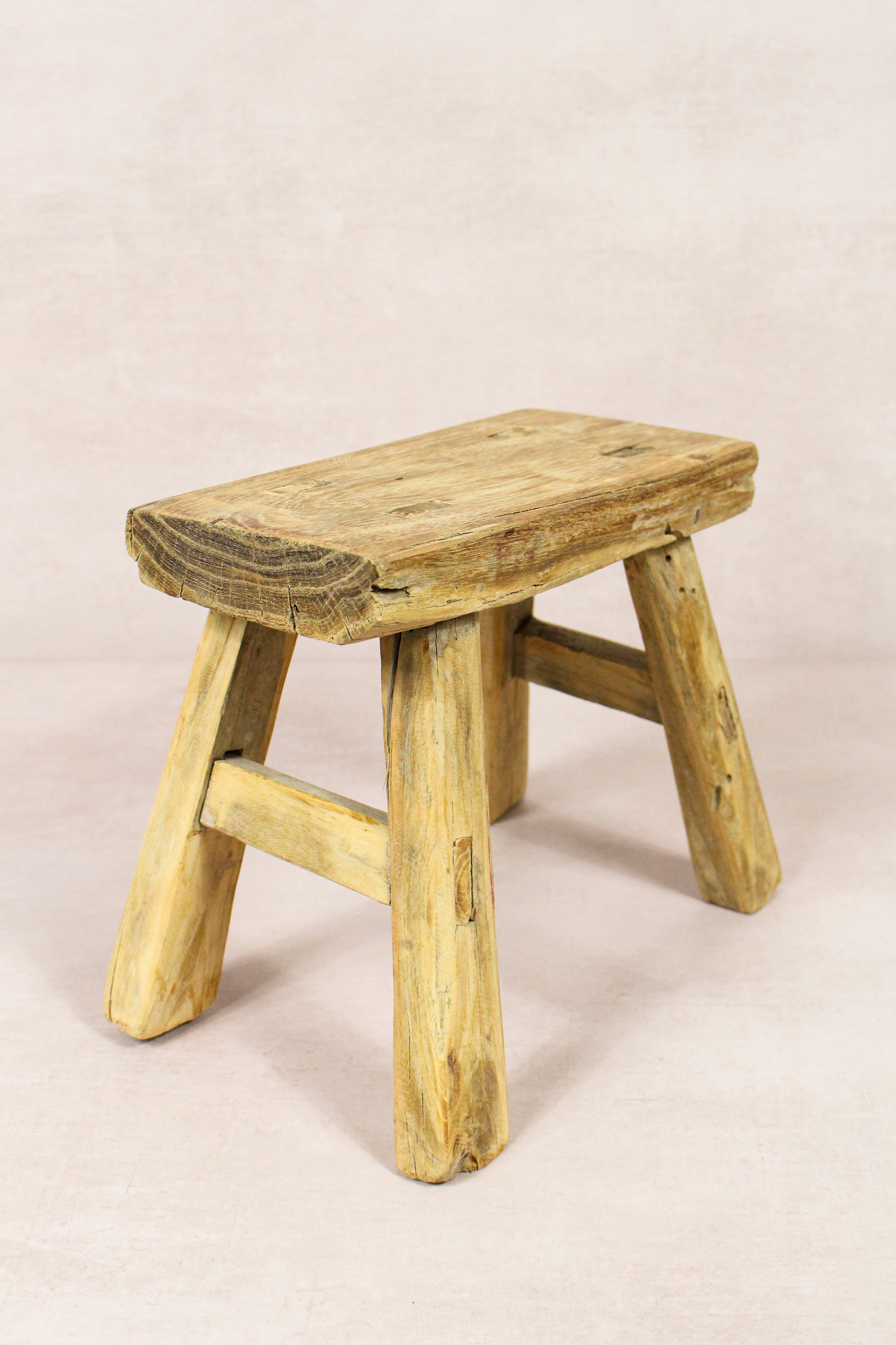 Vintage Rustic Stool - Elm wood - Small - 161