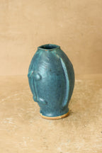 Vintage Blue Twin Fish Vase - No 4