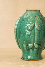Vintage Turquoise Twin Fish Vase - No 2