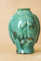 Vintage Turquoise Twin Fish Vase - No 3