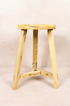 Vintage Rustic Round Stool - Elm wood - 169