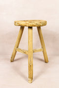 Vintage Rustic Round Stool - Elm wood - 171
