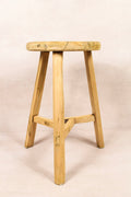 Vintage Rustic Round Stool - Elm wood - 172