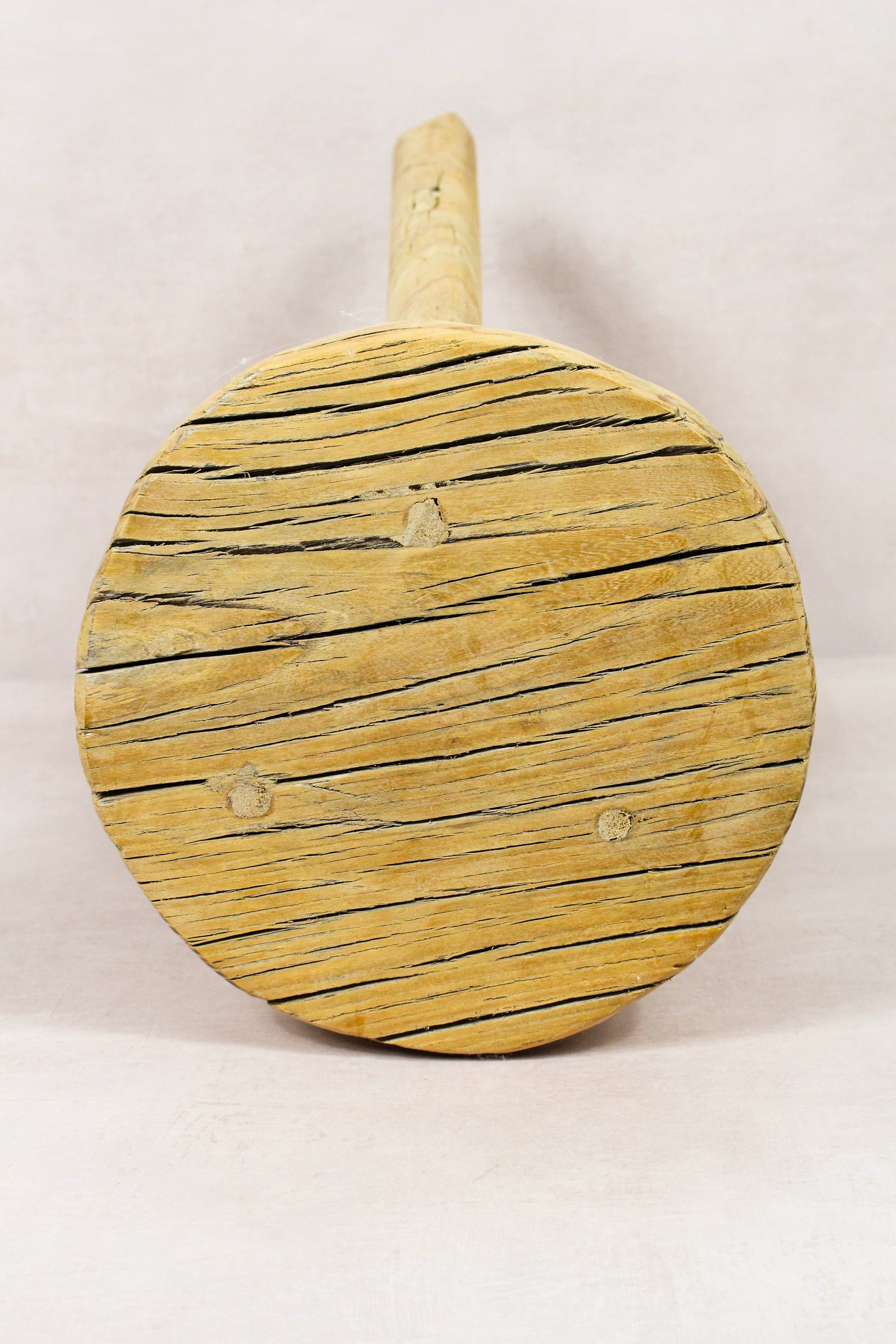 Vintage Rustic Round Stool - Elm wood - 173