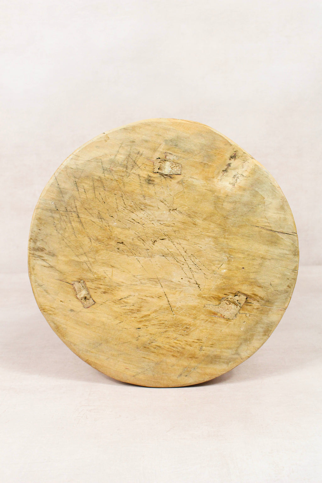 Vintage Rustic Round Stool - Elm wood - 174
