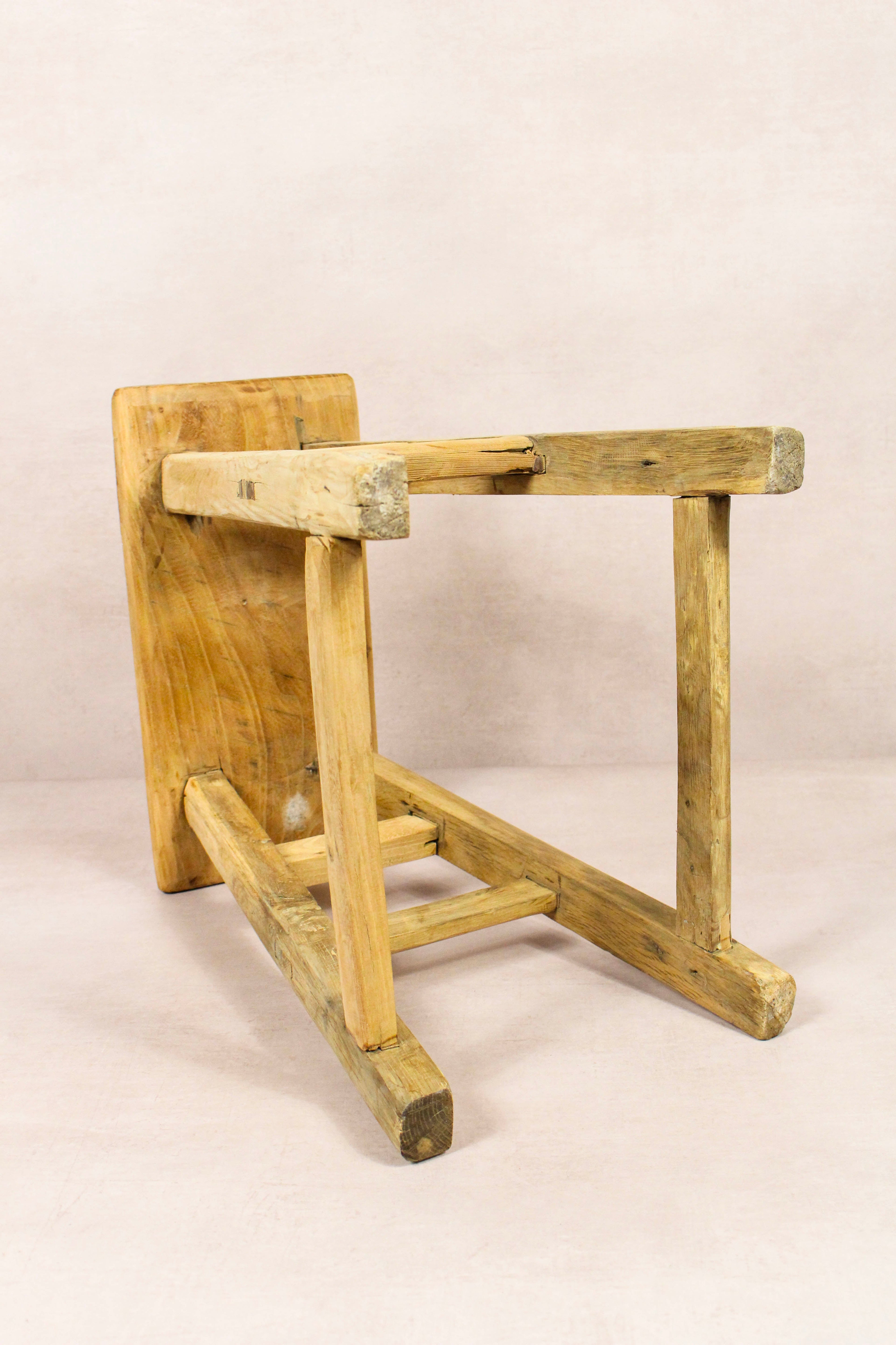 Vintage Rustic Stool - Elm wood - 176