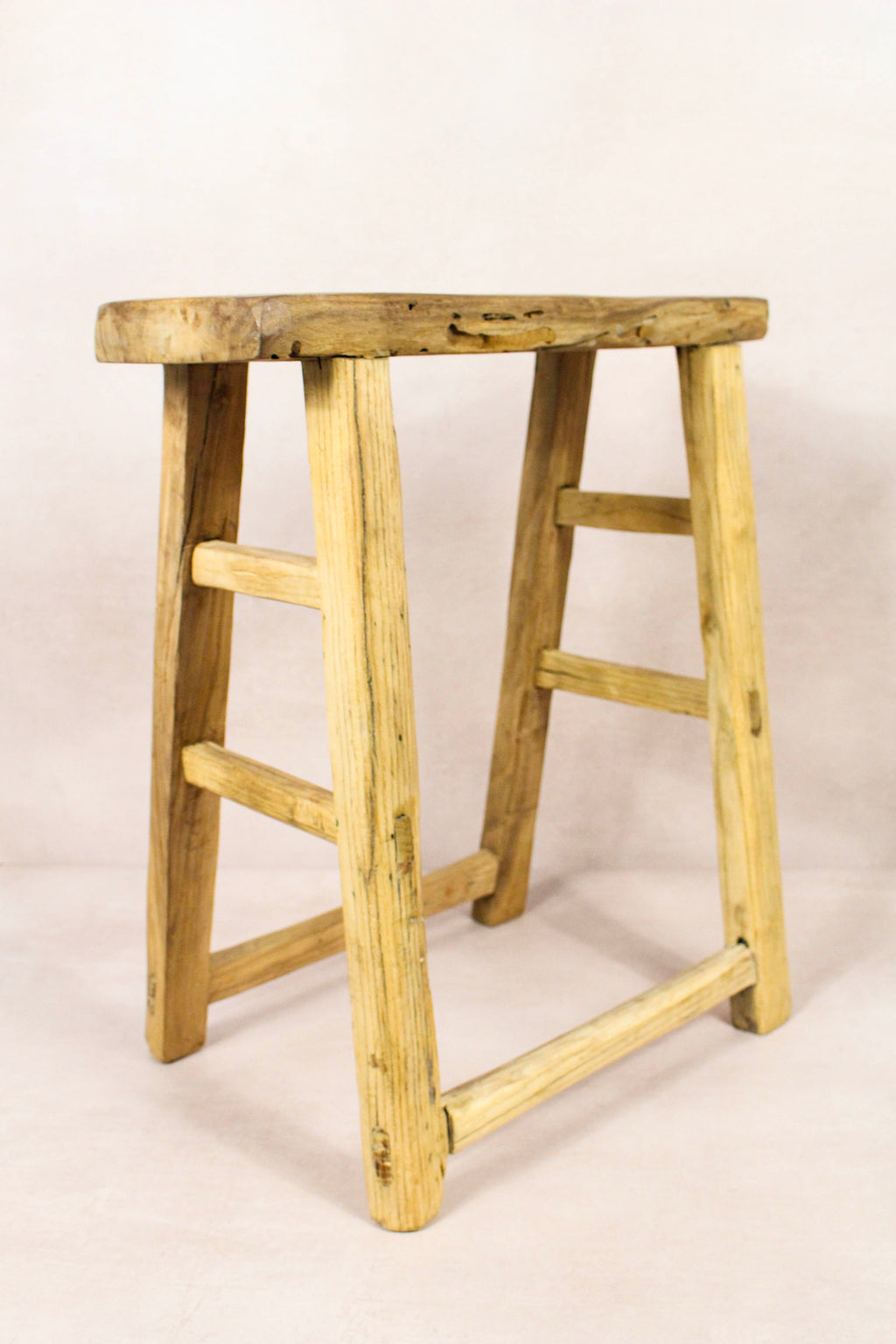 Vintage Rustic Stool - Elm wood - 177
