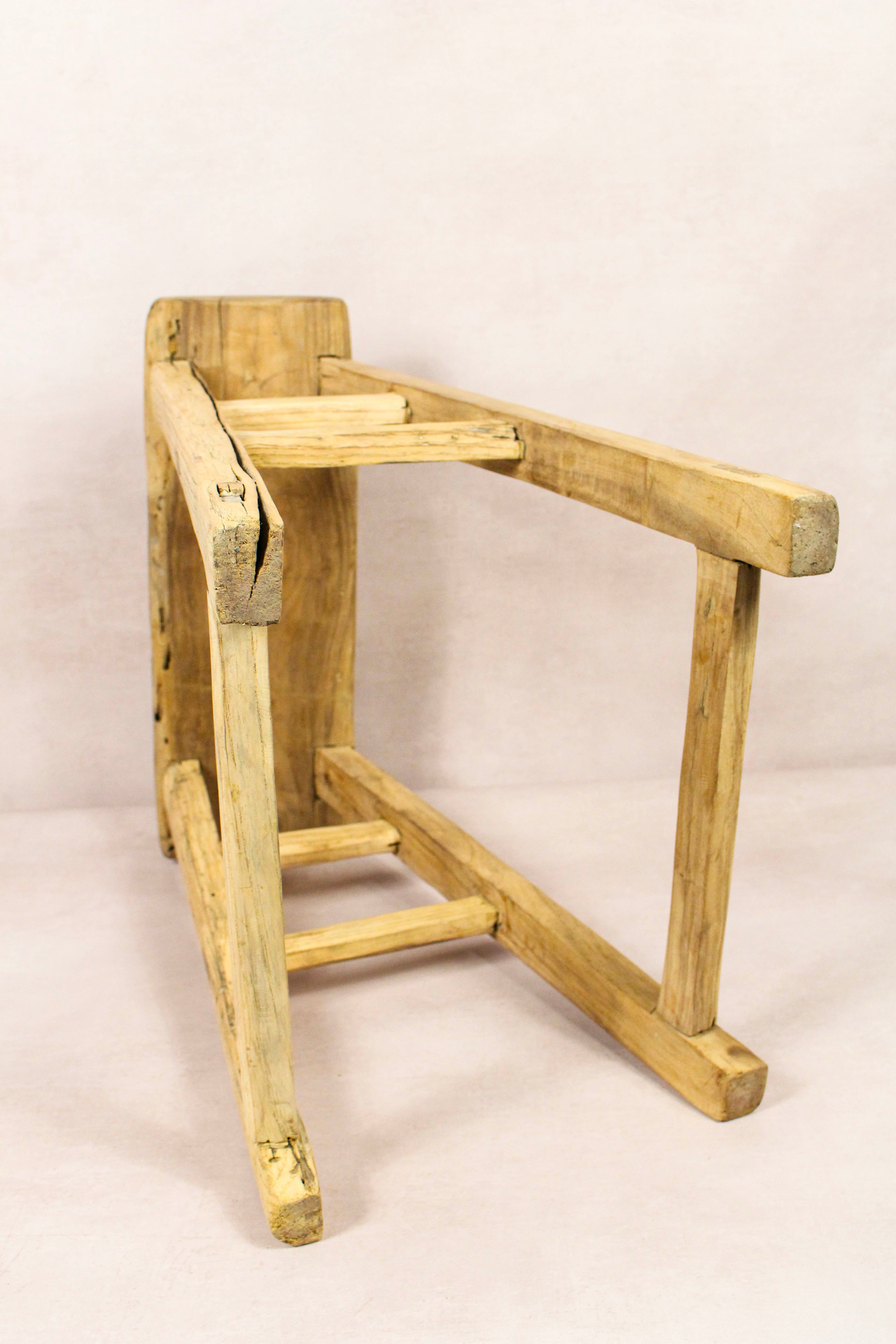 Vintage Rustic Stool - Elm wood - 177
