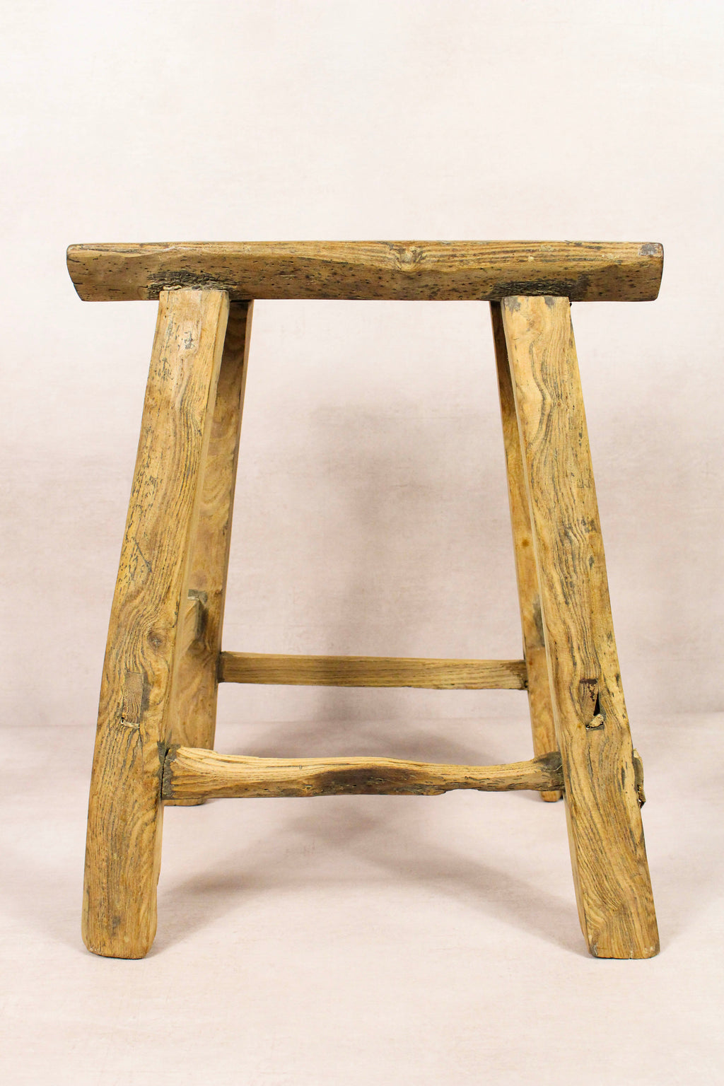 Vintage Rustic Stool - Elm wood - 187