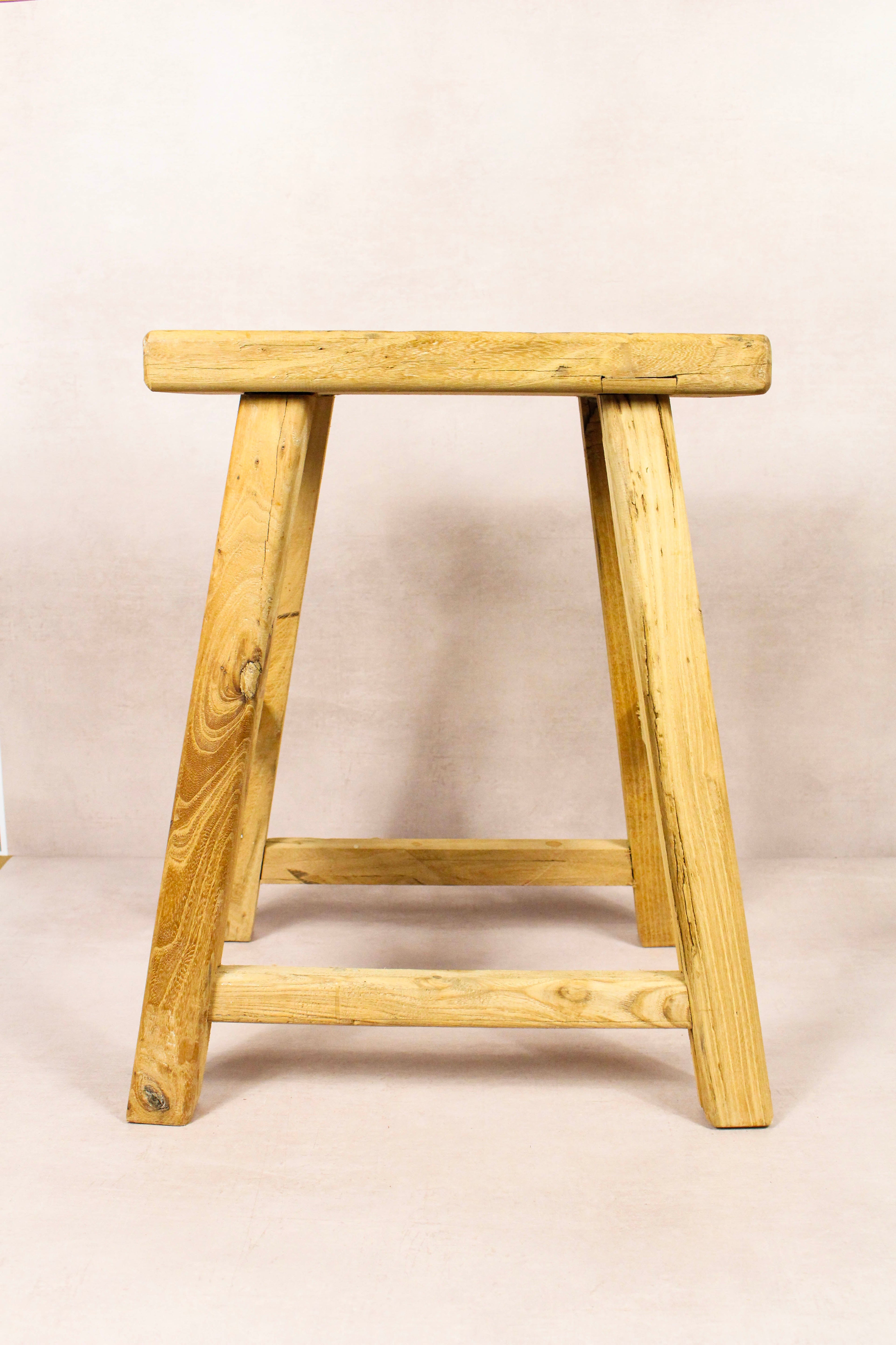 Vintage Rustic Stool - Elm wood - 189