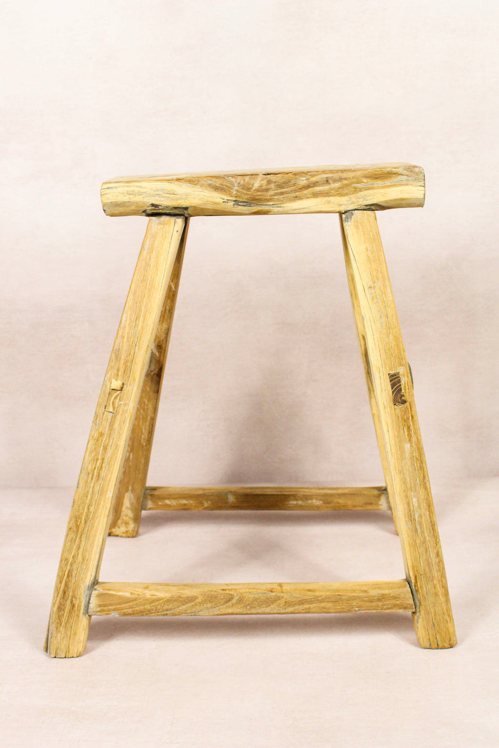 Vintage Rustic Stool - Elm wood - 190