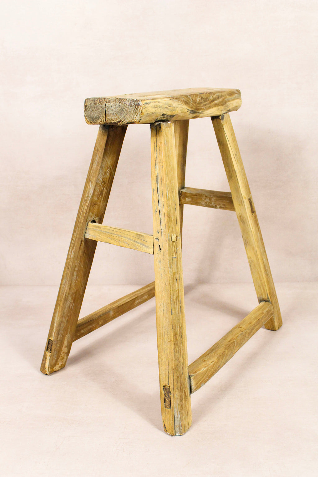 Vintage Rustic Stool - Elm wood - 190