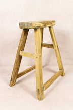 Vintage Rustic Stool - Elm wood - 190