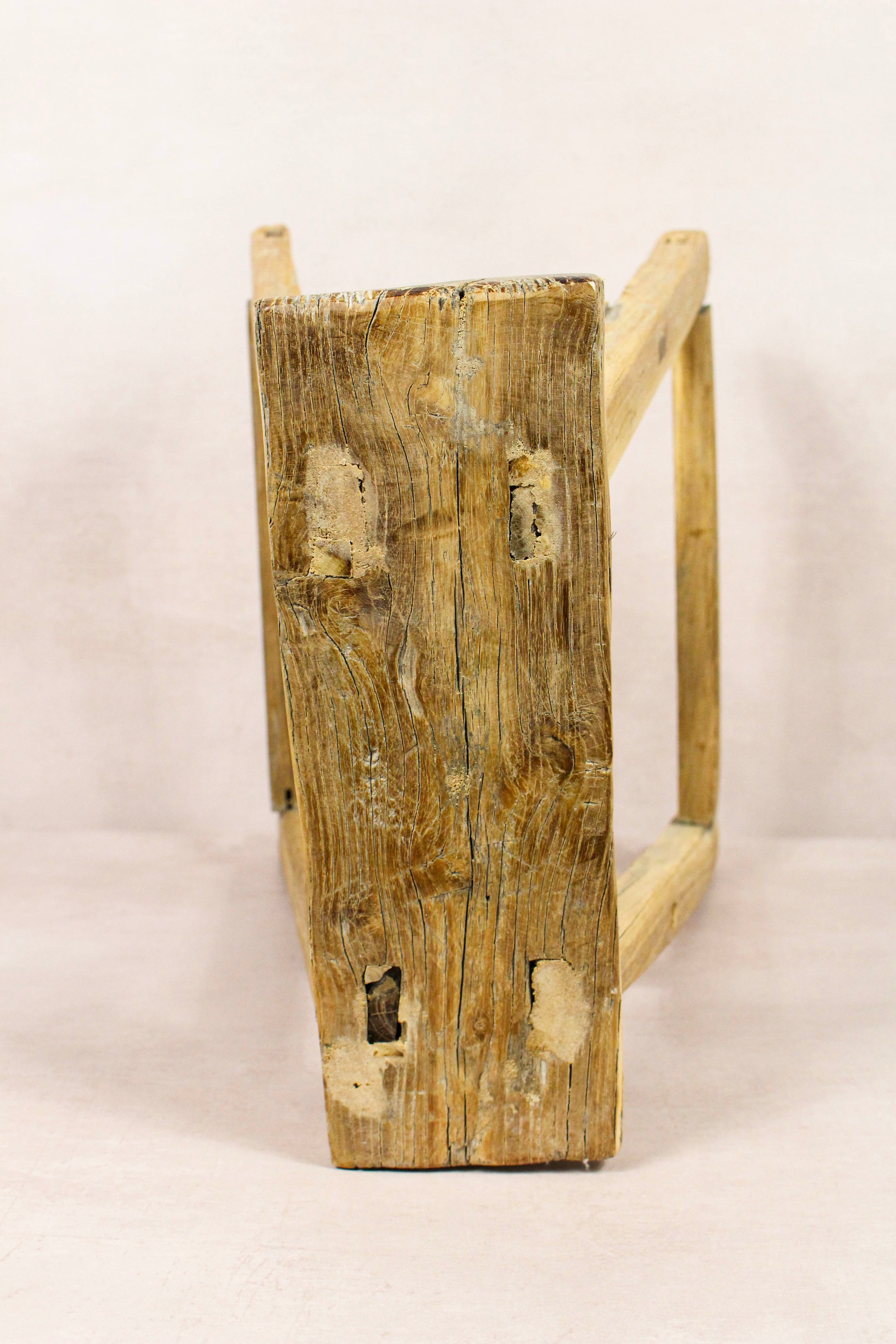 Vintage Rustic Stool - Elm wood - 190