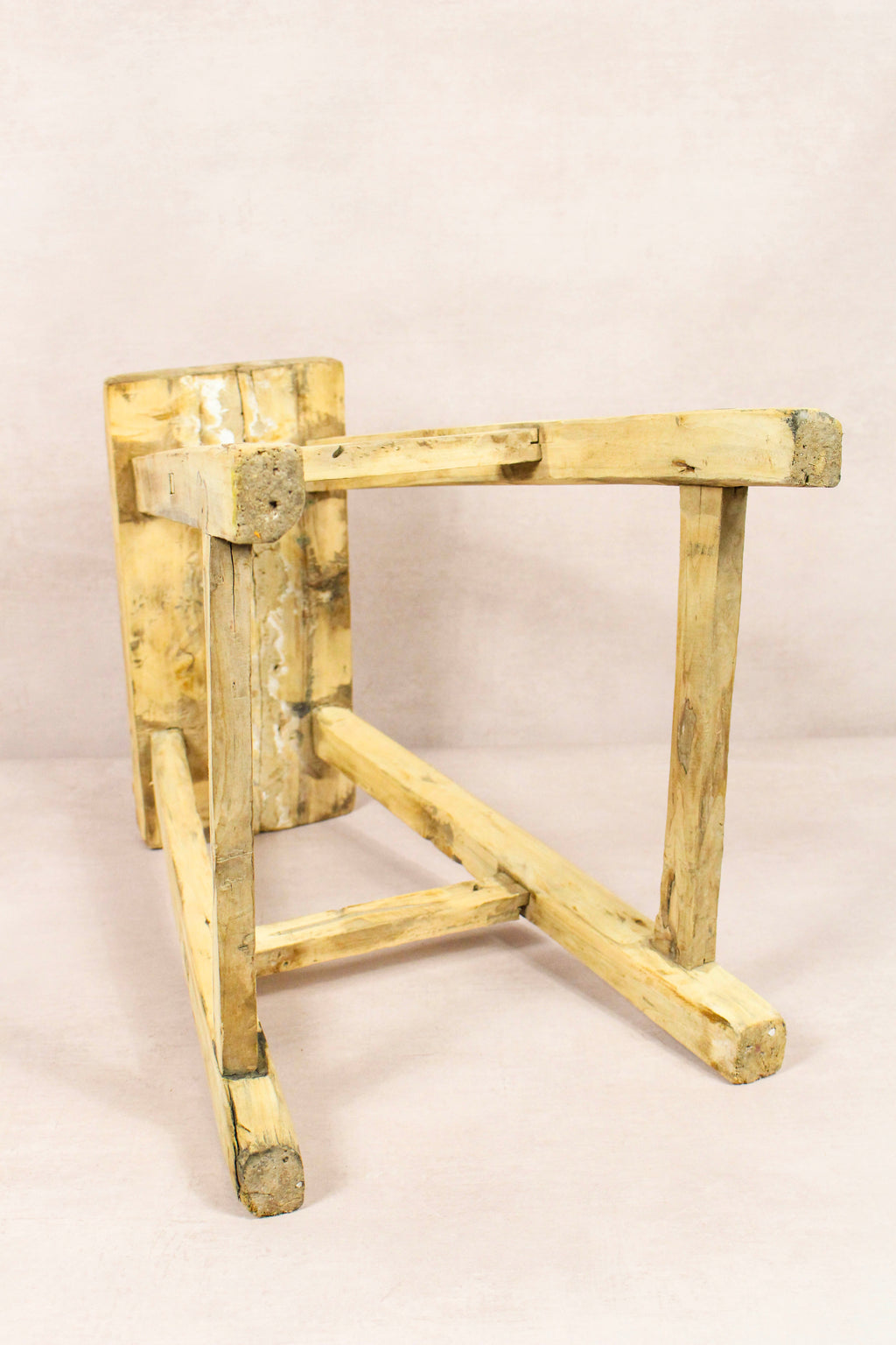 Vintage Rustic Stool - Elm wood - 193