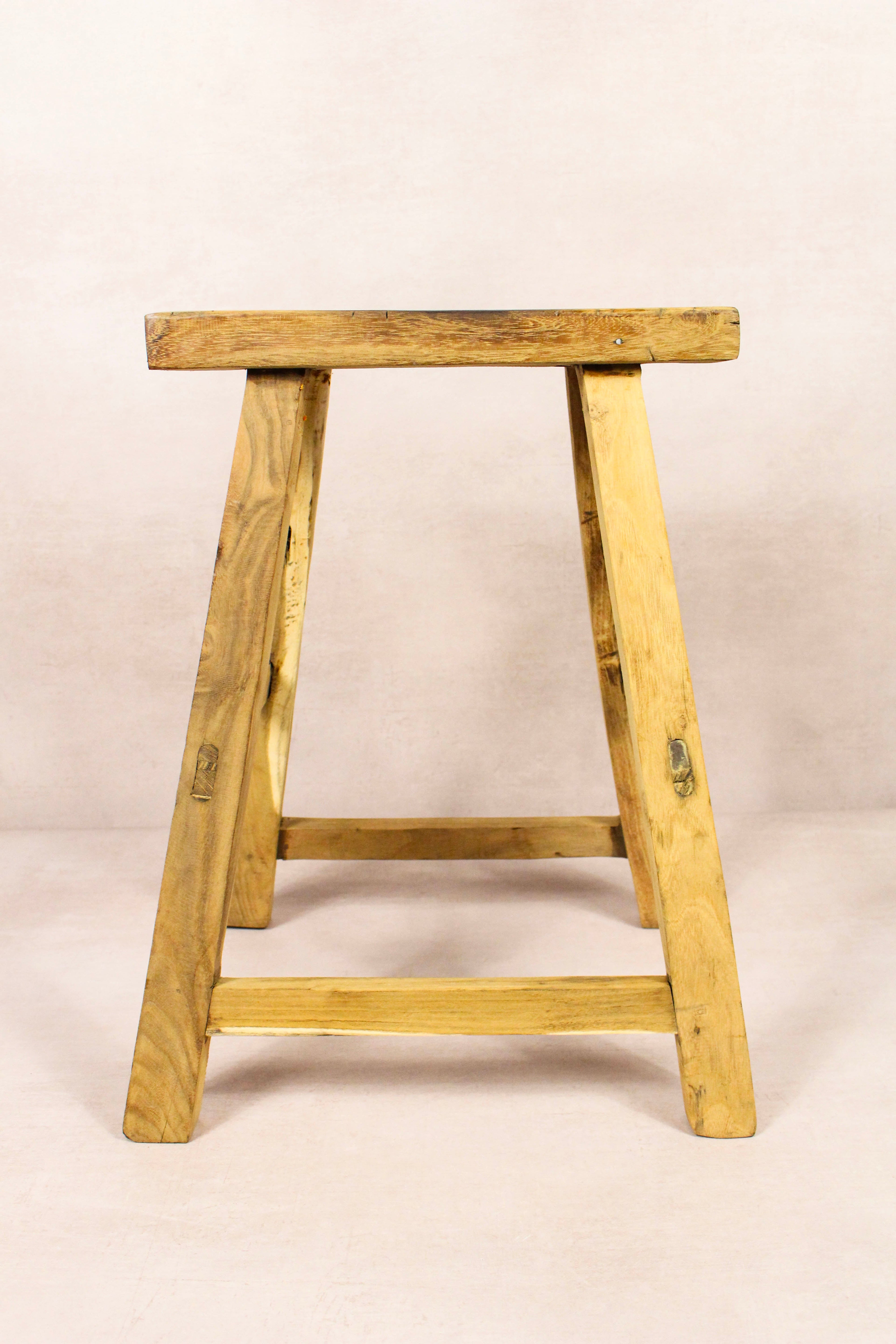 Vintage Rustic Stool - Elm wood - 195
