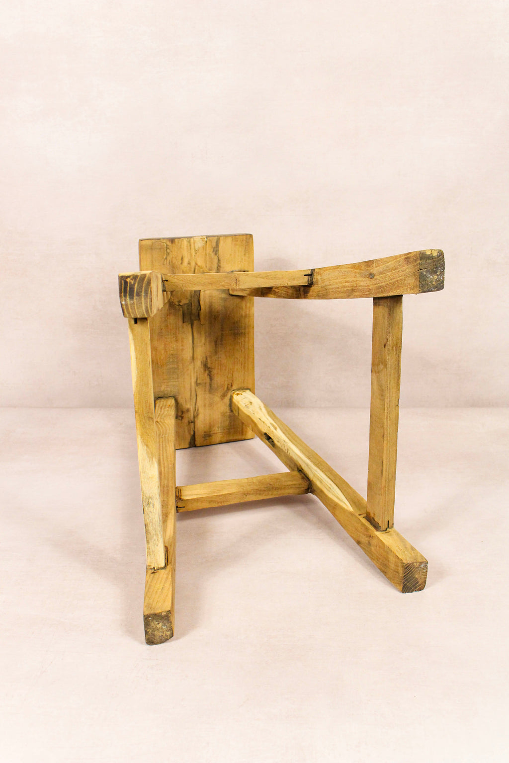 Vintage Rustic Stool - Elm wood - 195