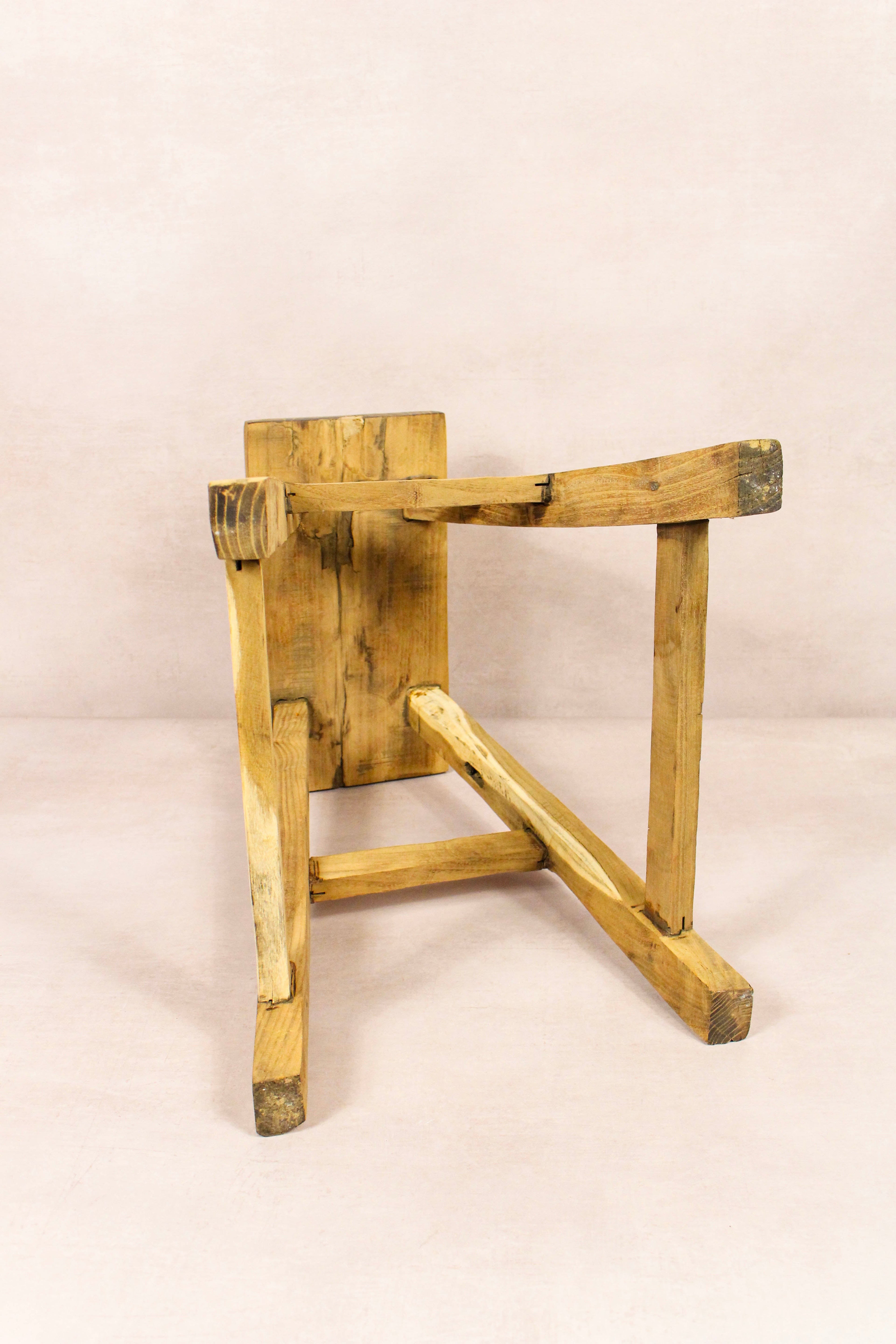 Vintage Rustic Stool - Elm wood - 195
