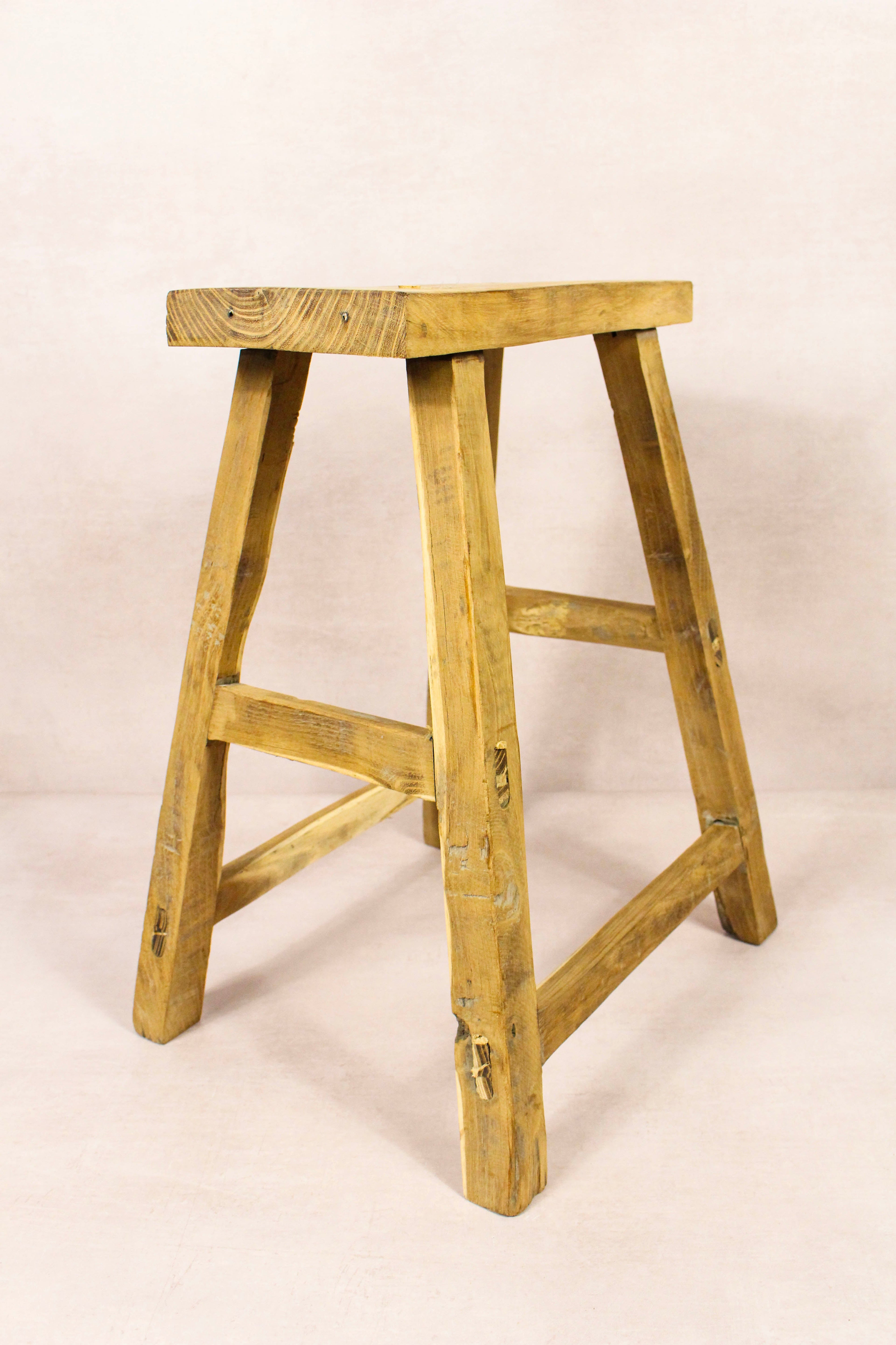 Vintage Rustic Stool - Elm wood - 196