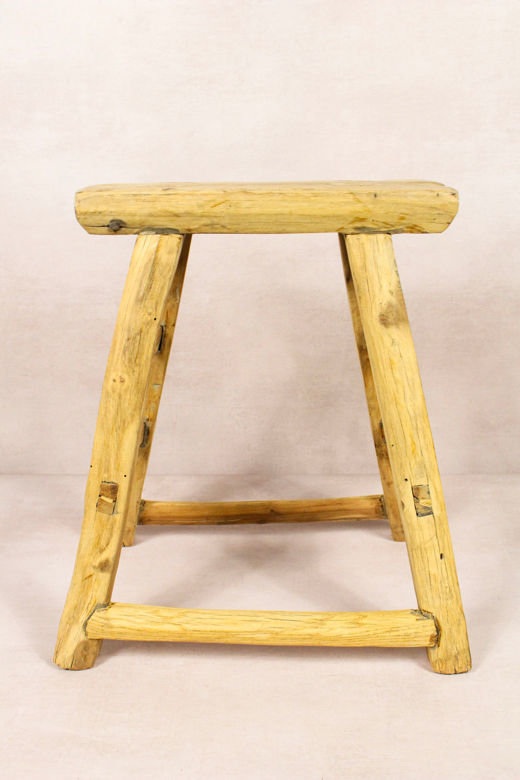 Vintage Rustic Stool - Elm wood - 197