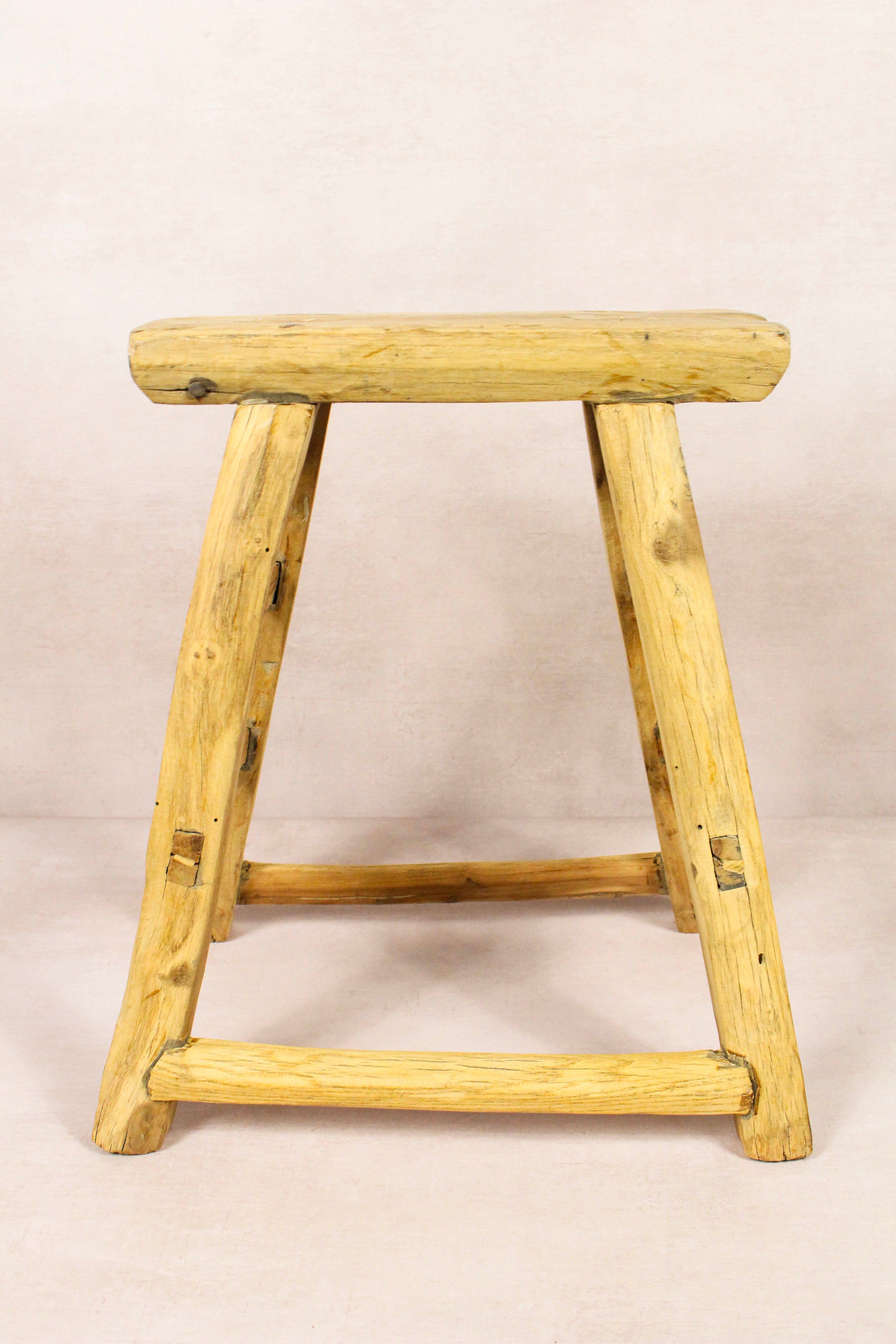 Vintage Rustic Stool - Elm wood - 197
